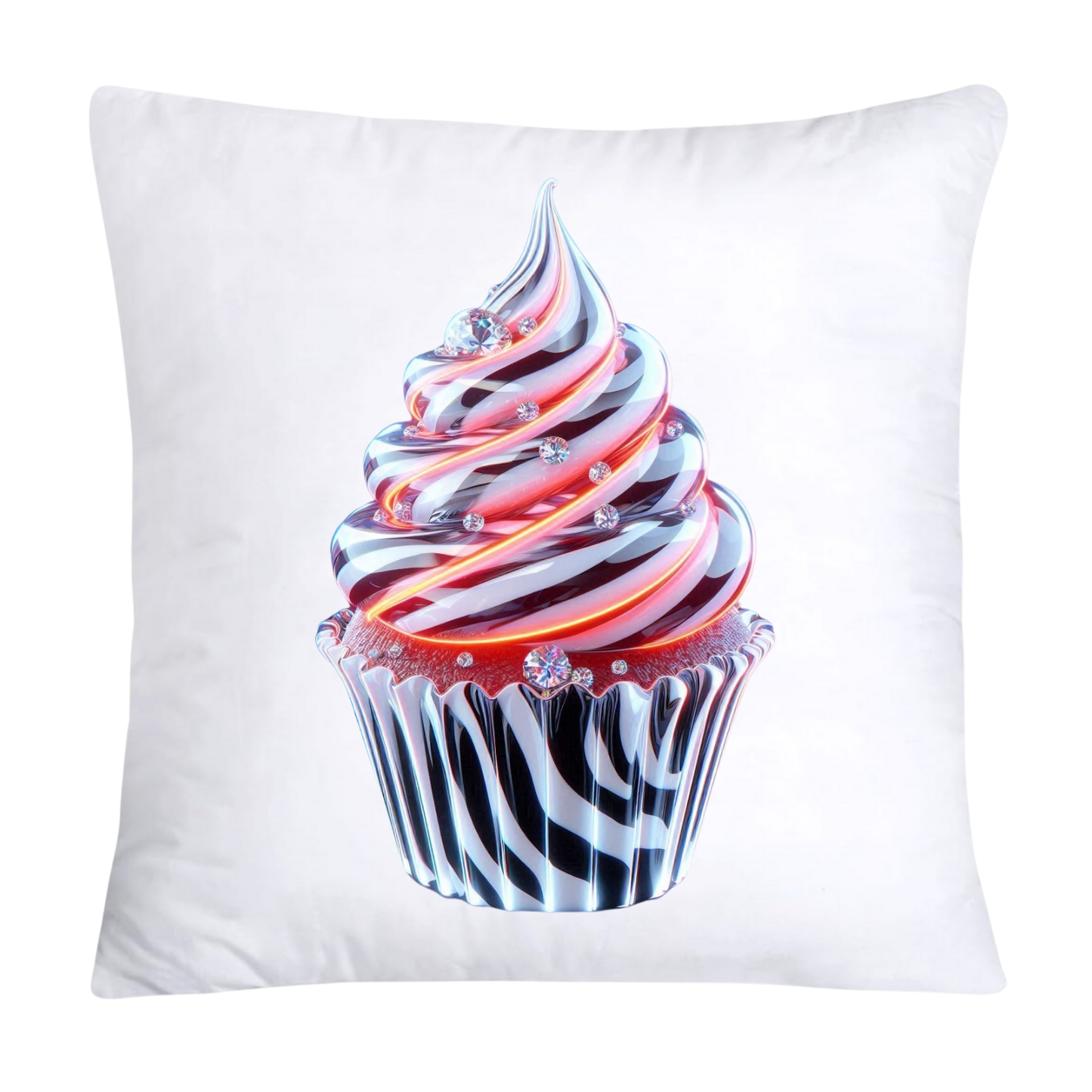 Cupcake Pillow Covers-Handblown Glass Inspired Art Images 18x18-1172