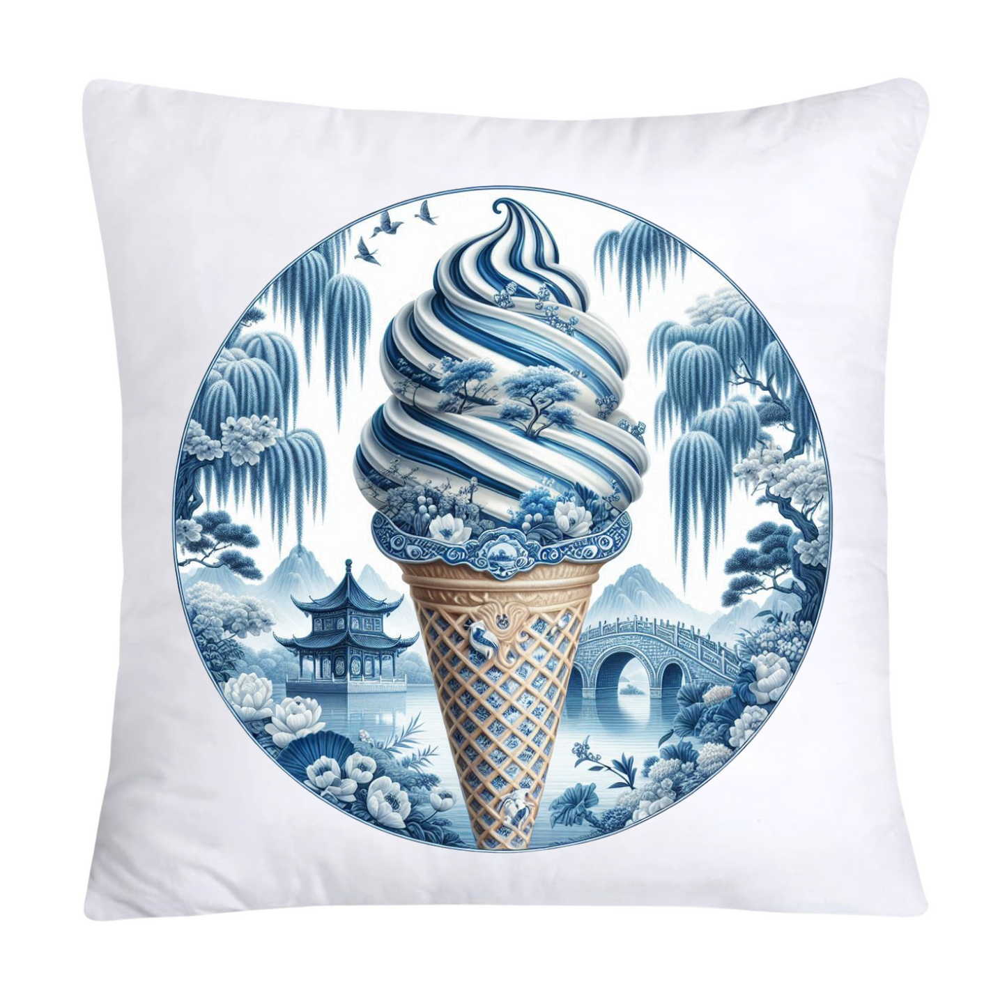Blue Willow Adorable Ice Cream Pillow Covers 18X18-2640
