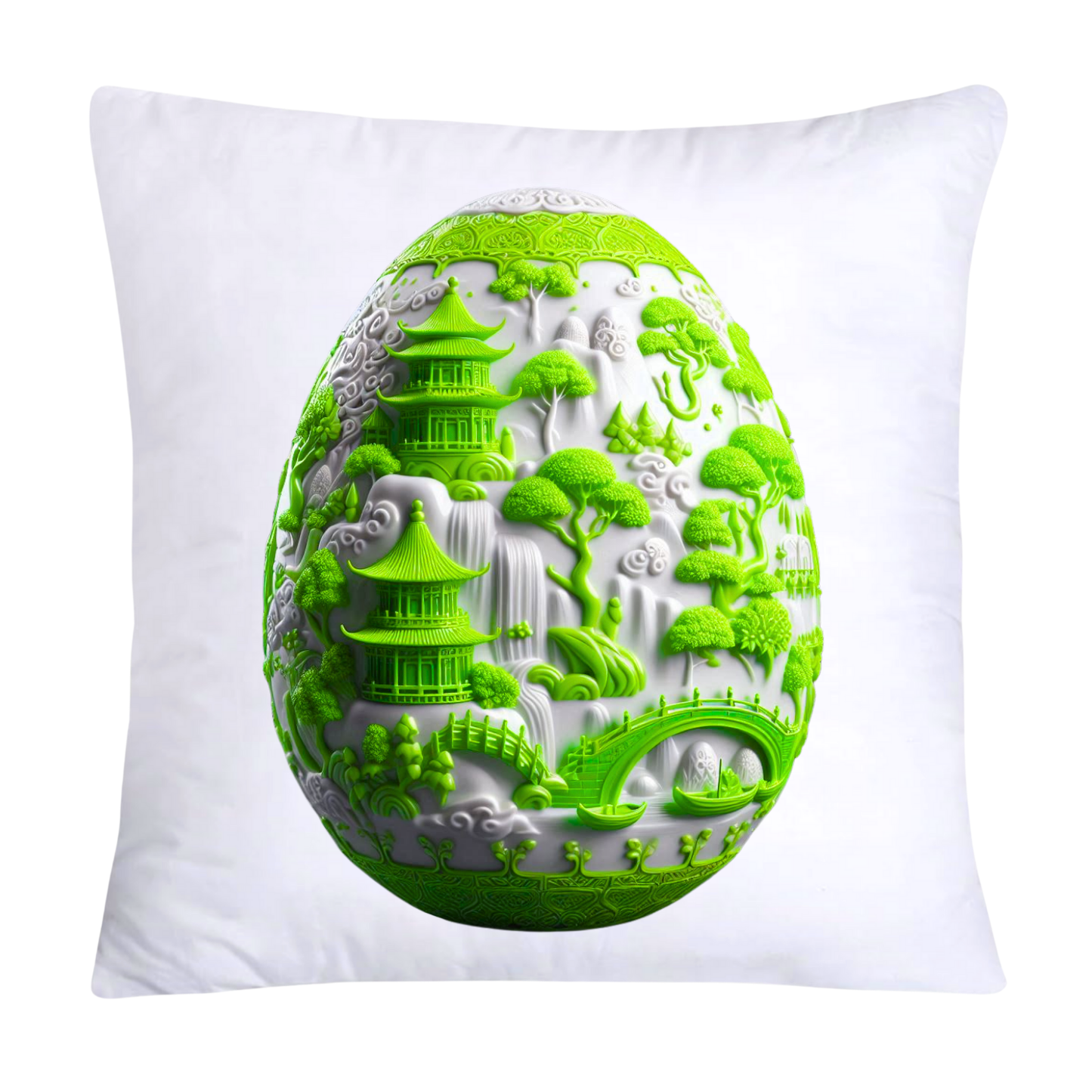 Green Willow Classic Egg 18x18 Pillow Covers-3170