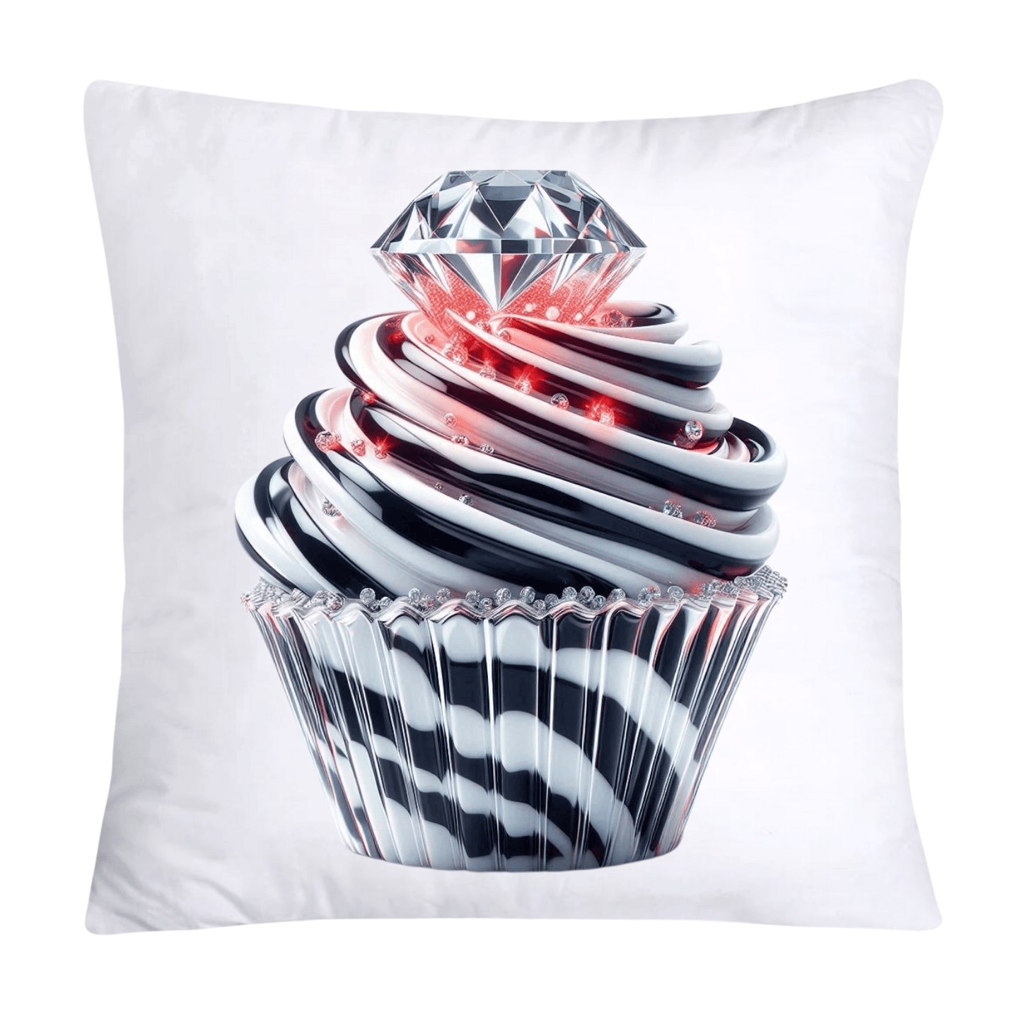 Cupcake Pillow Covers-Handblown Glass Inspired Art Images 18x18-1174
