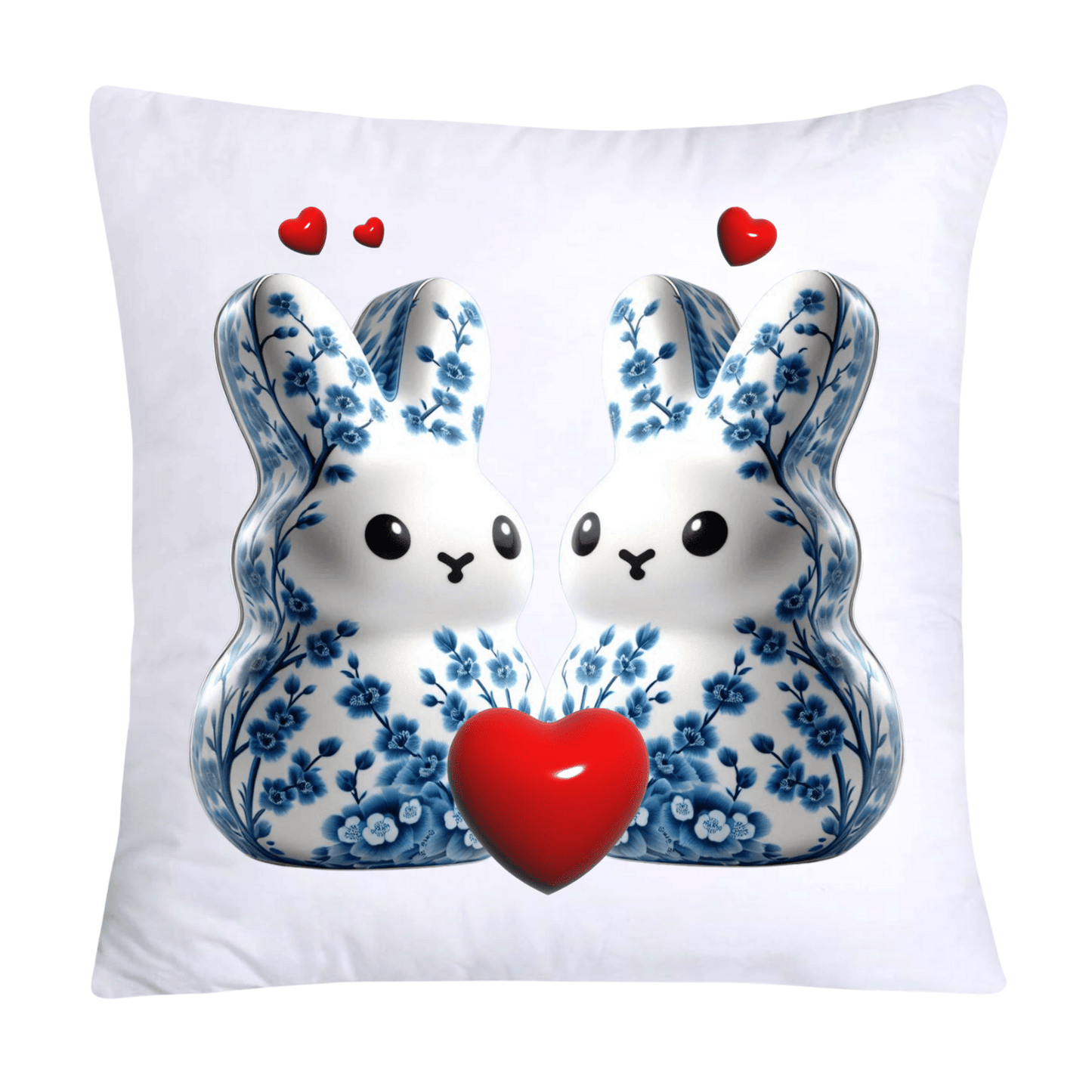 Blue Willow Easter Bunny/Peeps Pillow Covers-18x18-1564