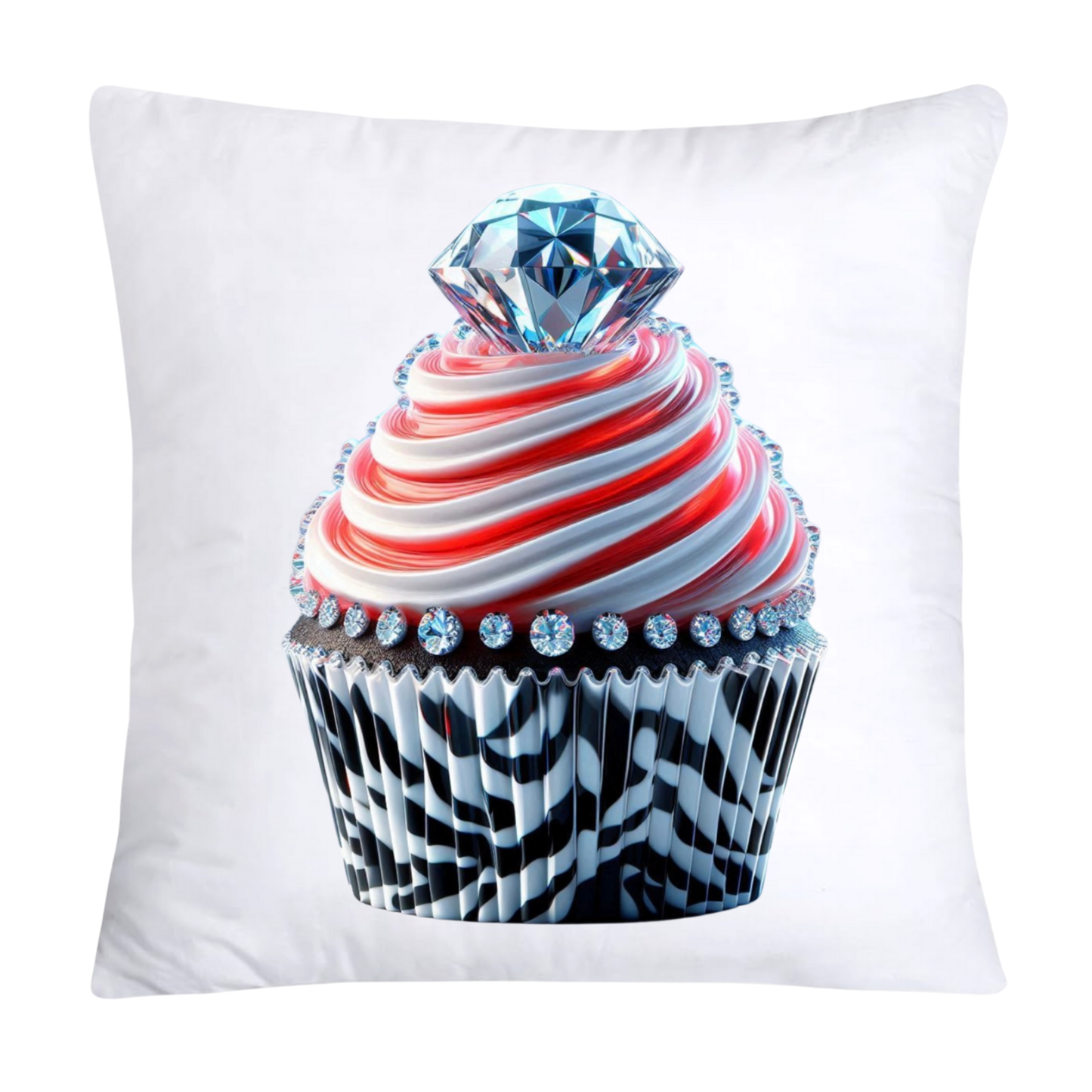 Cupcake Pillow Covers-Handblown Glass Inspired Art Images 18x18-1159