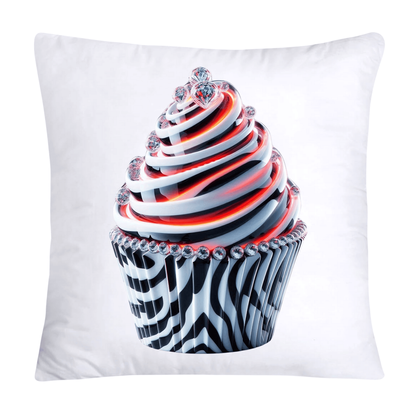Cupcake Pillow Covers-Handblown Glass Inspired Art Images 18x18-1161