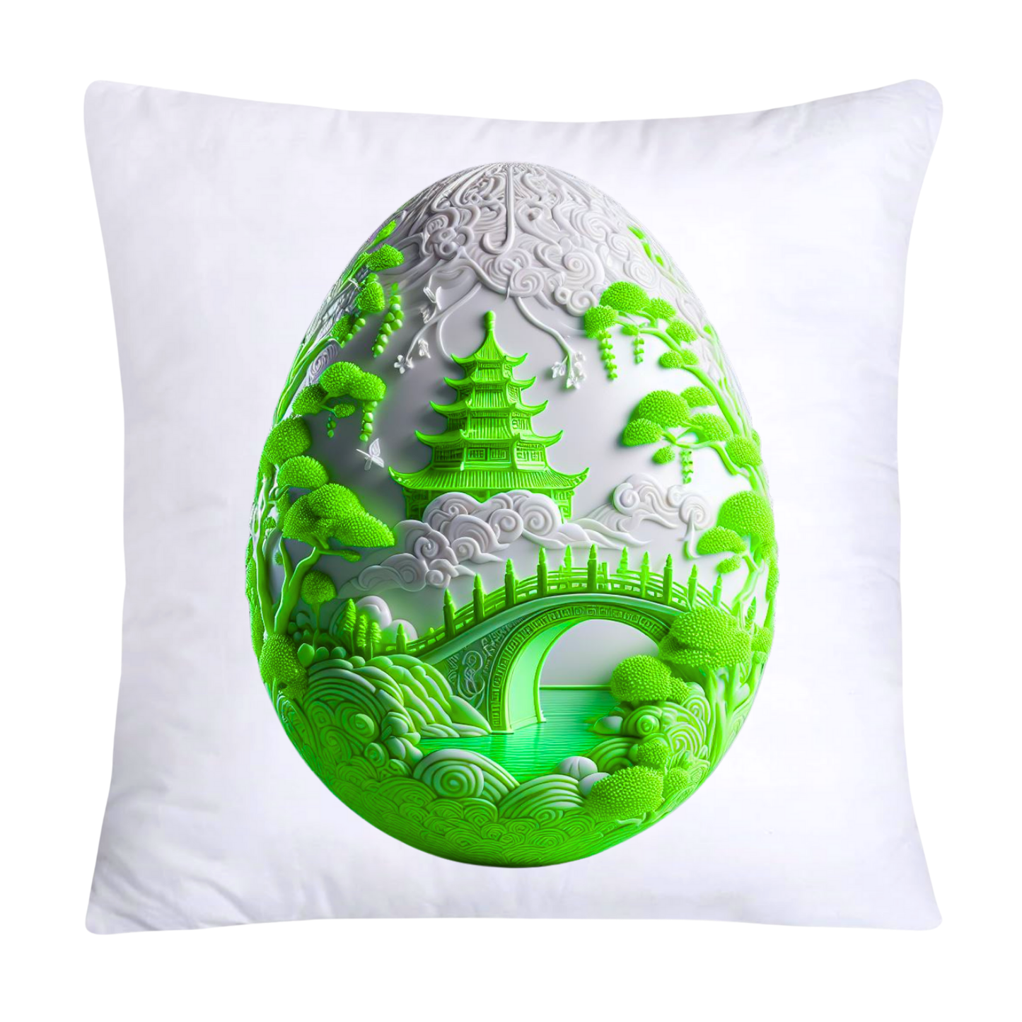 Green Willow Classic Egg 18x18 Pillow Covers-3149