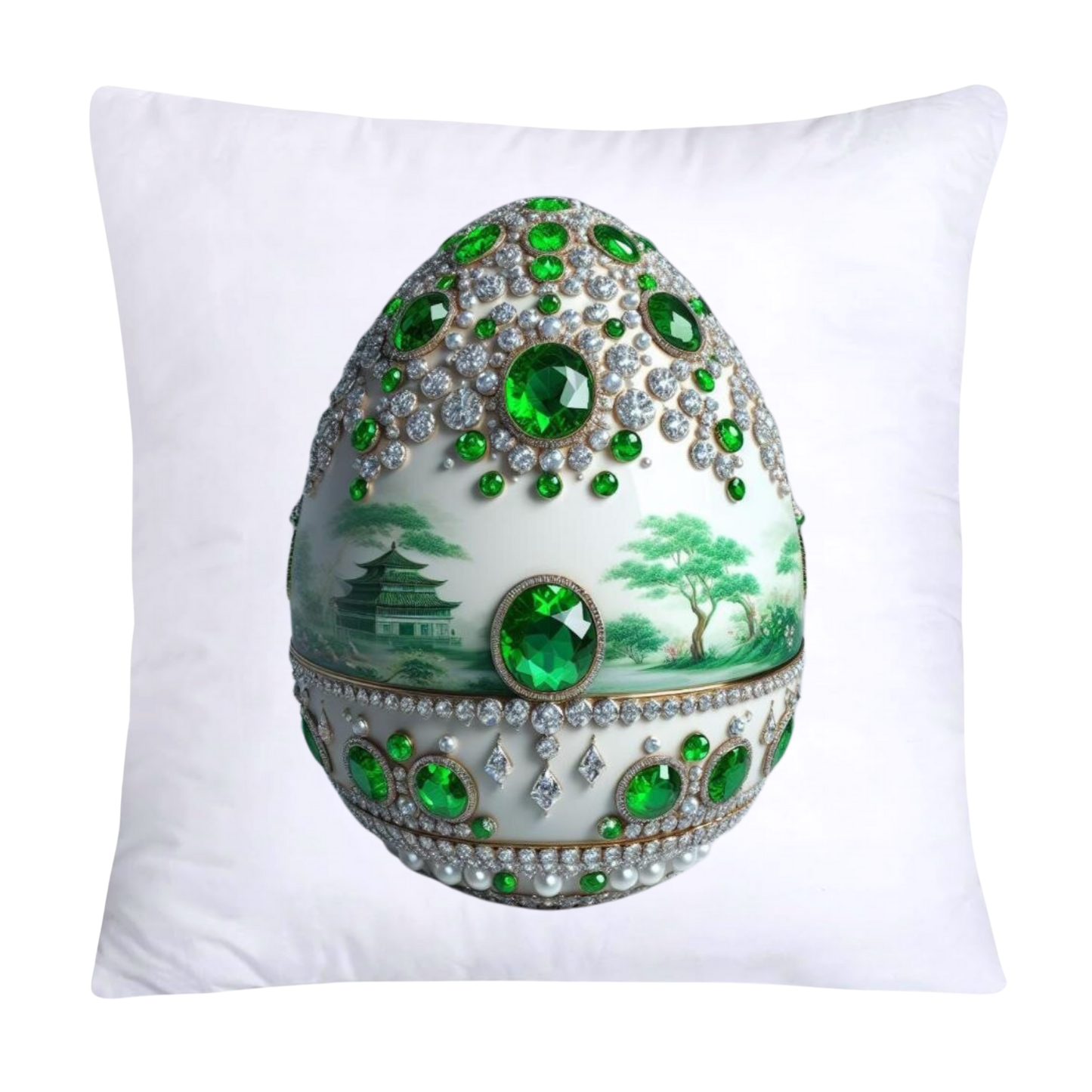 Green Willow Classic Egg 18x18 Pillow Covers-3107