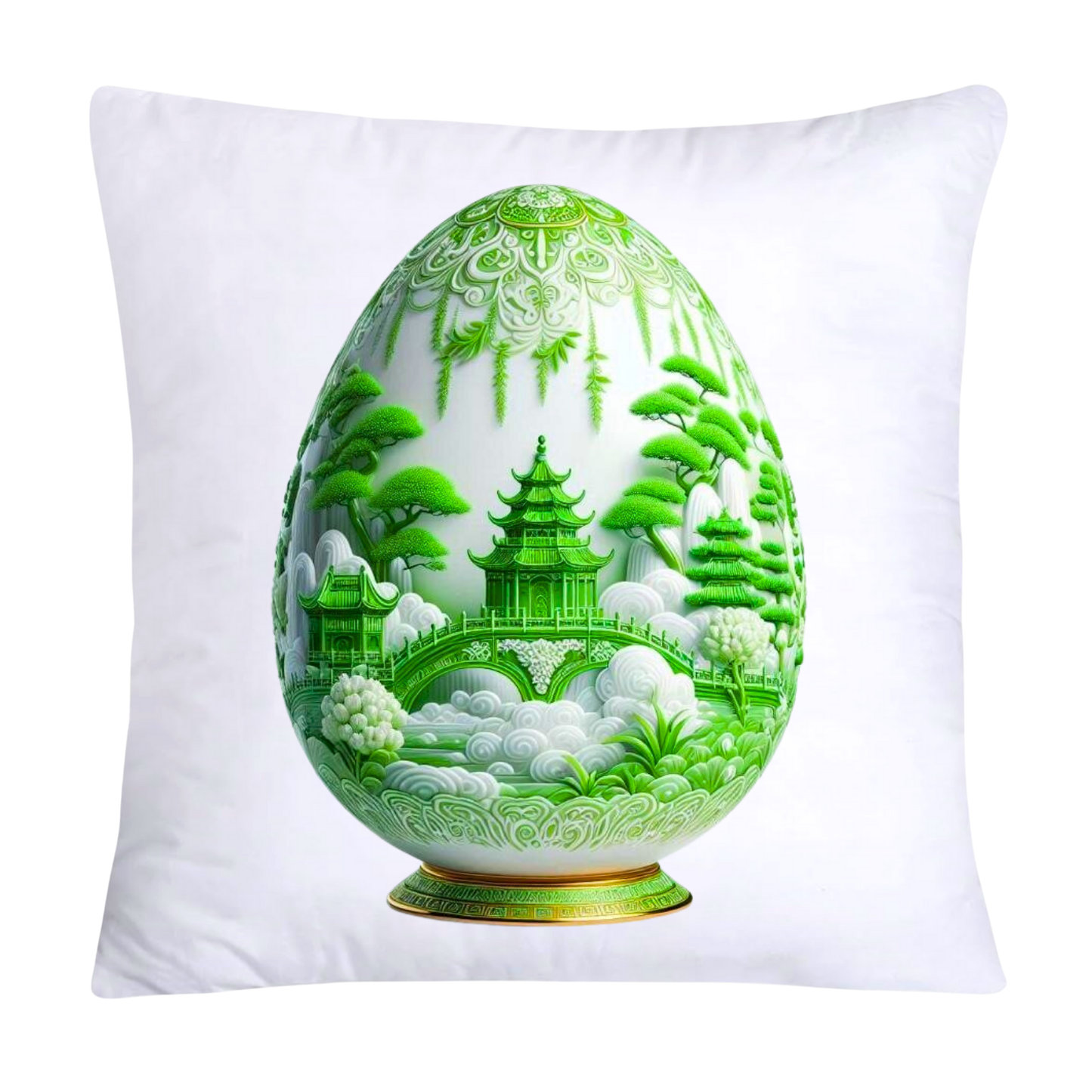 Green Willow Classic Egg 18x18 Pillow Covers-3151