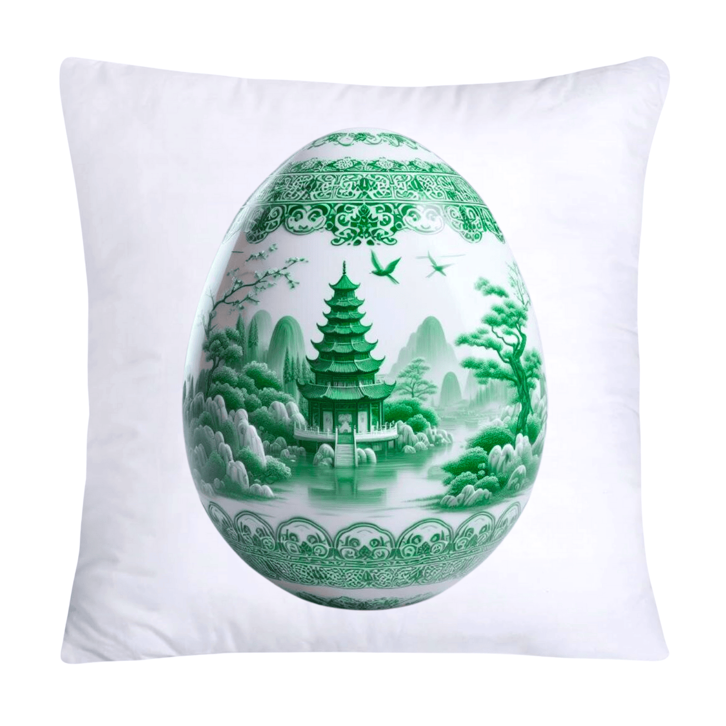 Green Willow Classic Egg 18x18 Pillow Covers-3141