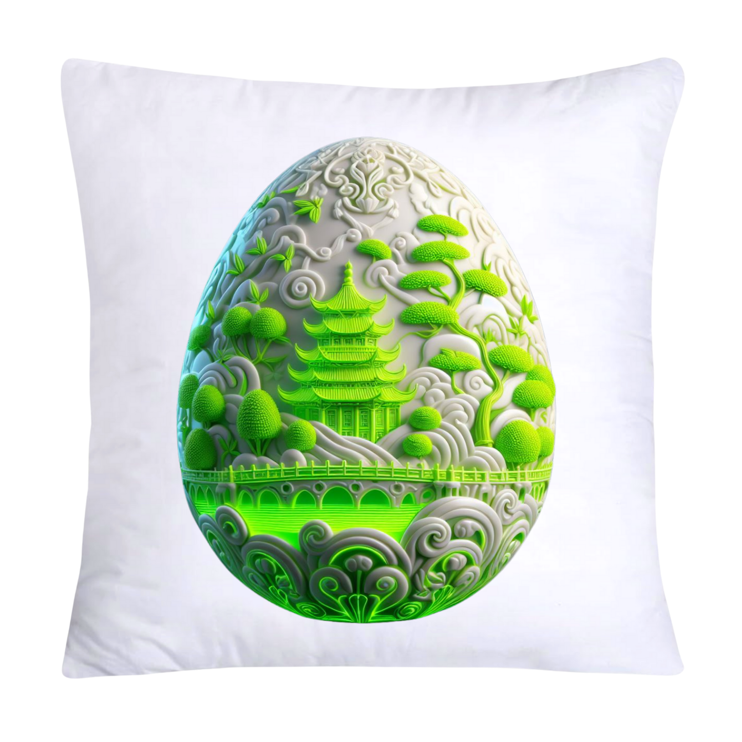Green Willow Classic Egg 18x18 Pillow Covers-1807