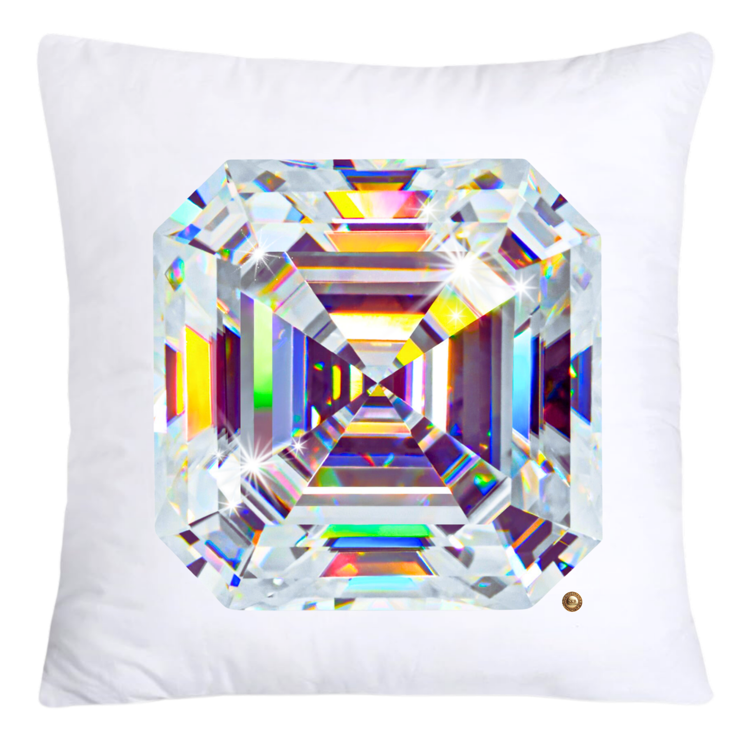Sparkling Diamonds and Gemstone Pillow Covers 18x18-4731