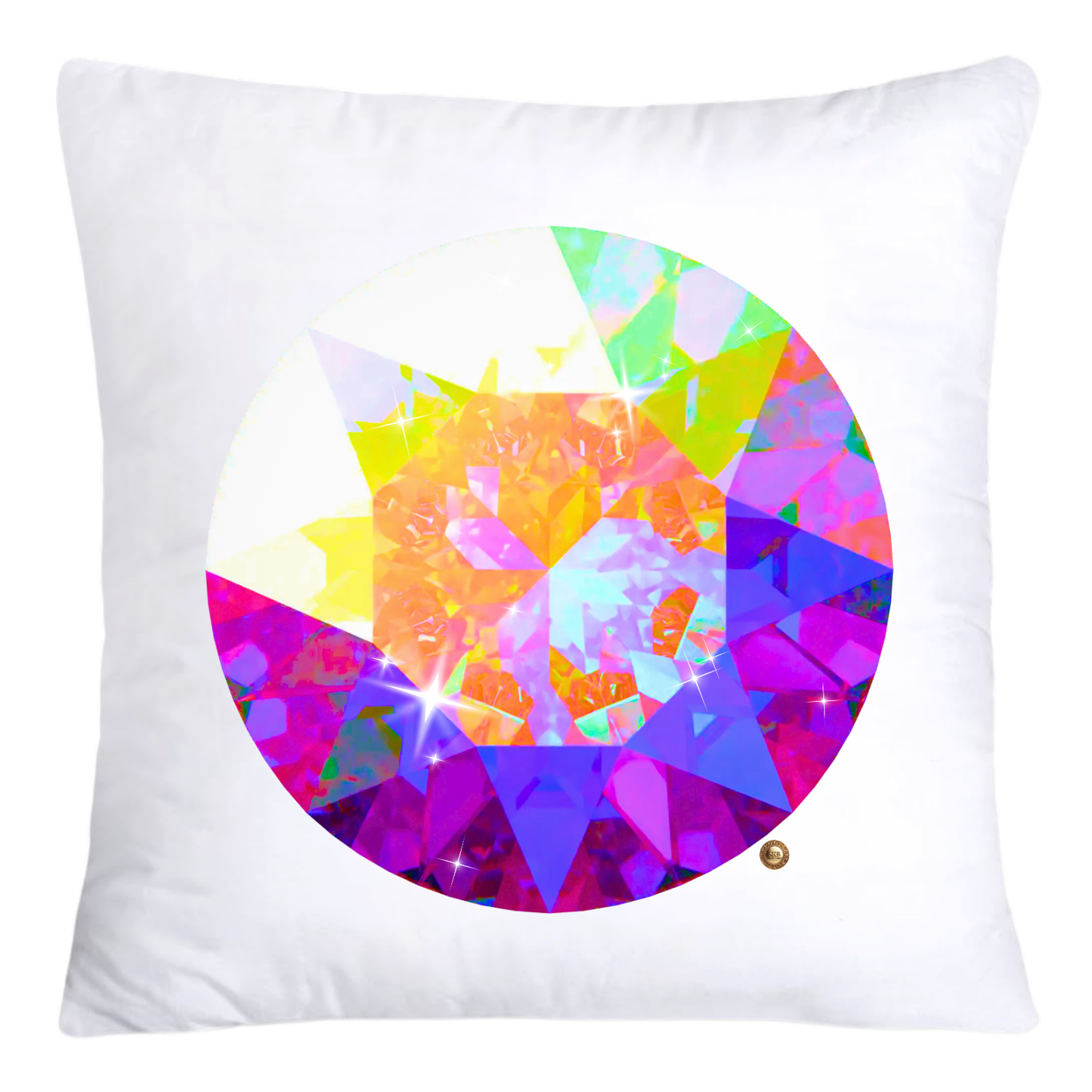 Sparkling Diamonds and Gemstone Pillow Covers 18x18-4707