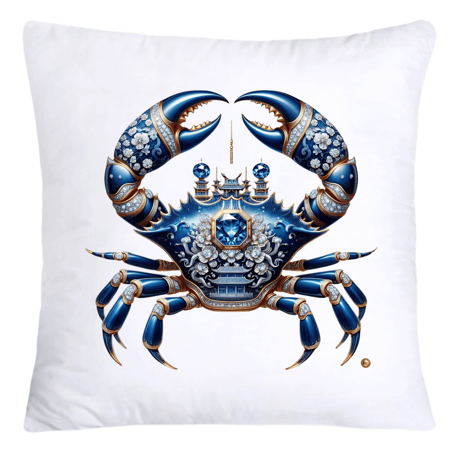 Blue Willow Stunning Crab Pillow Covers-5584