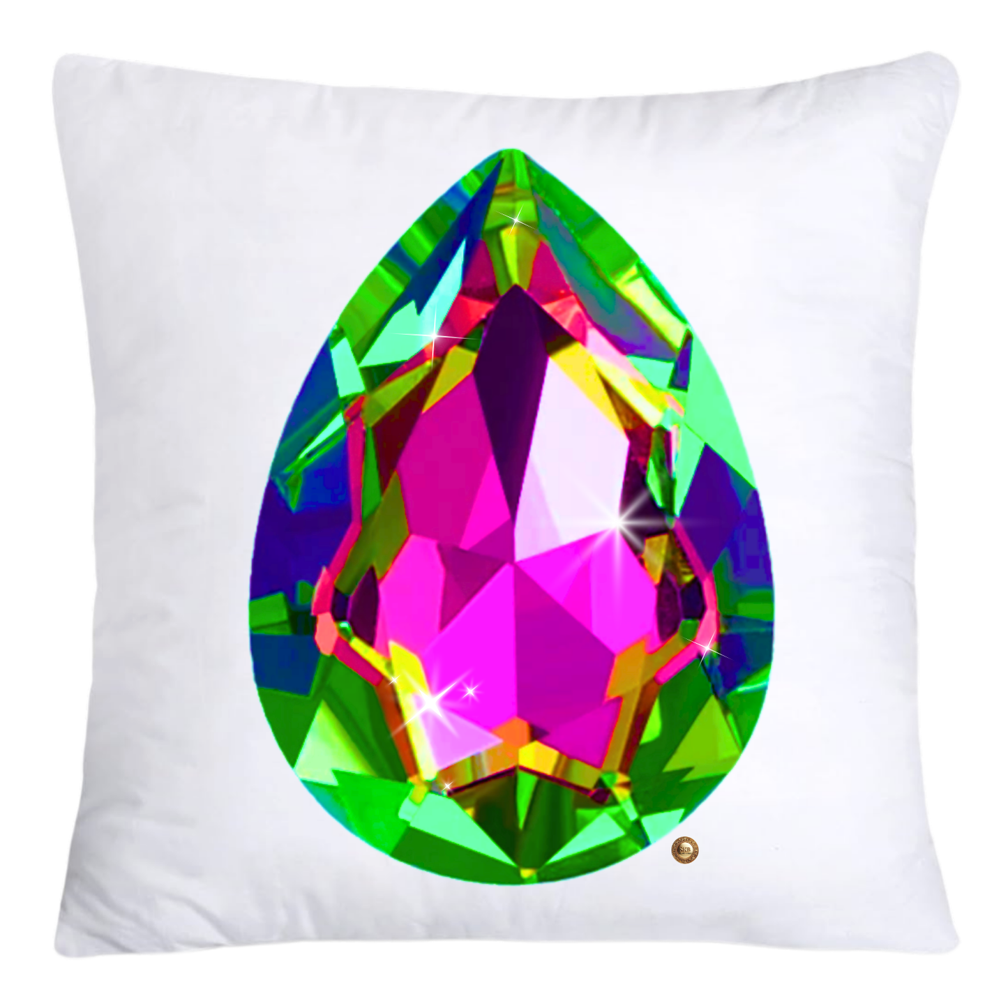 Sparkling Diamonds and Gemstone Pillow Covers 18x18-4708