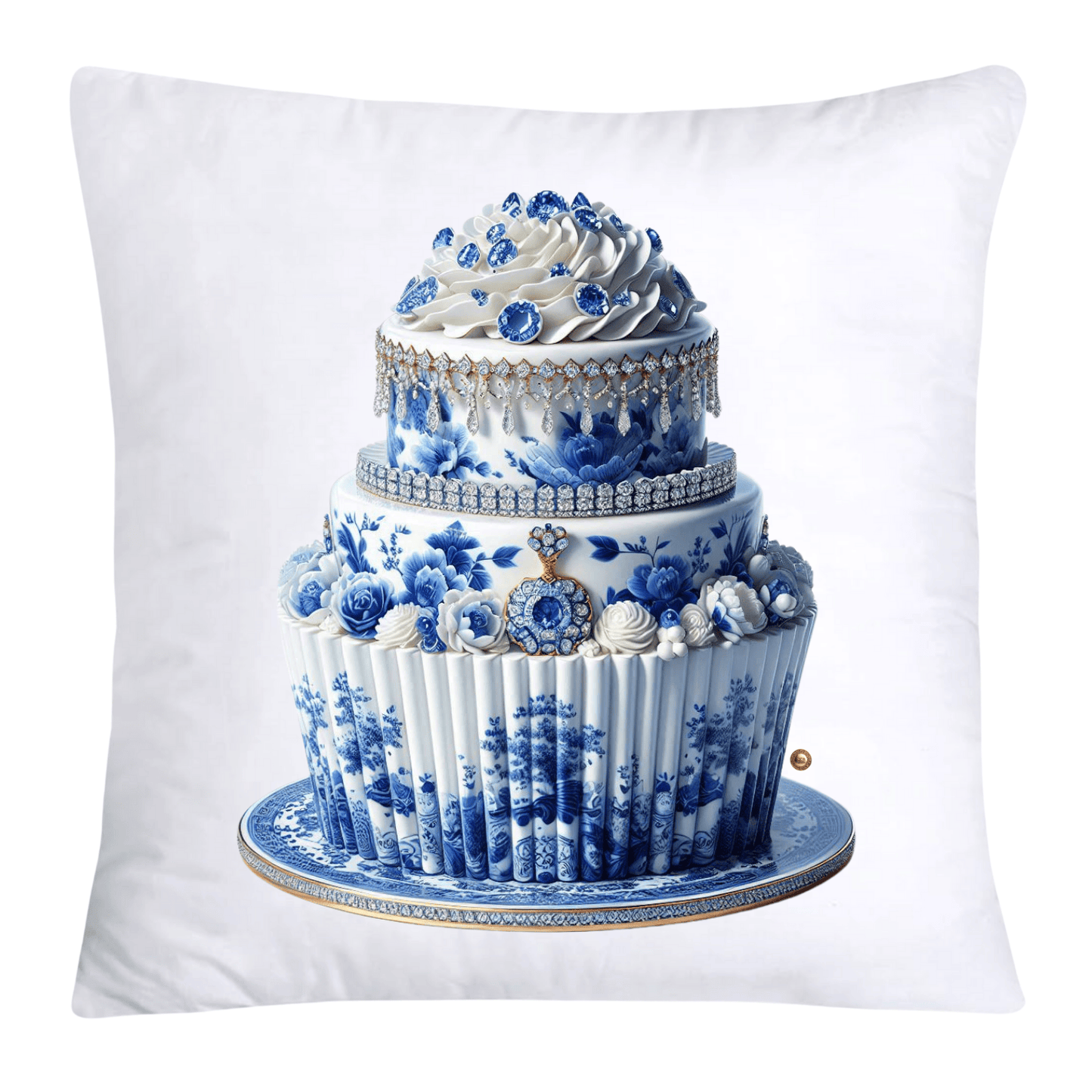Blue Willow 18x18 Chinoiserie Cupcake Throw Pillow Covers-3792