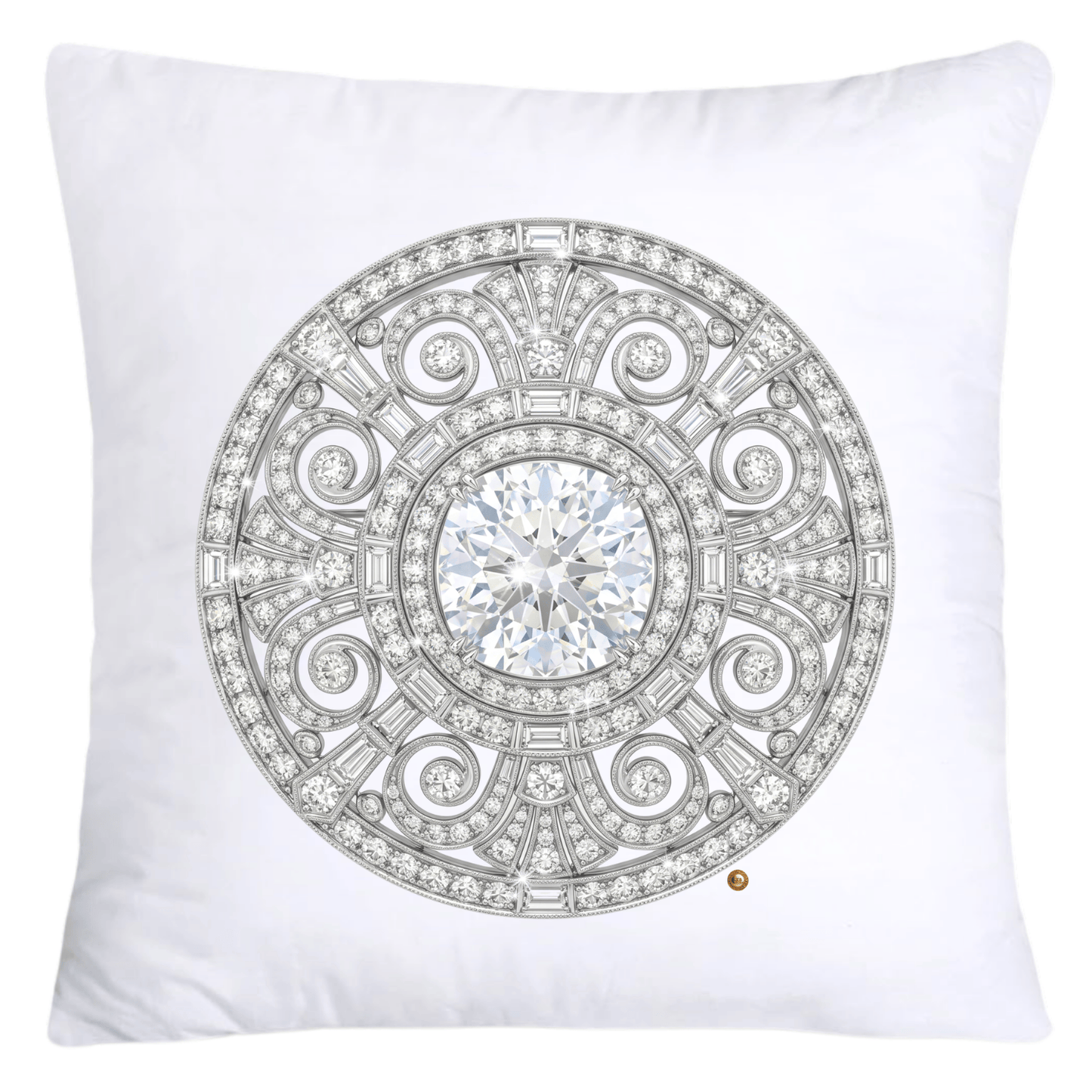 Dazzling Diamond Brooch/Pin Pillow Covers 18x18-5175