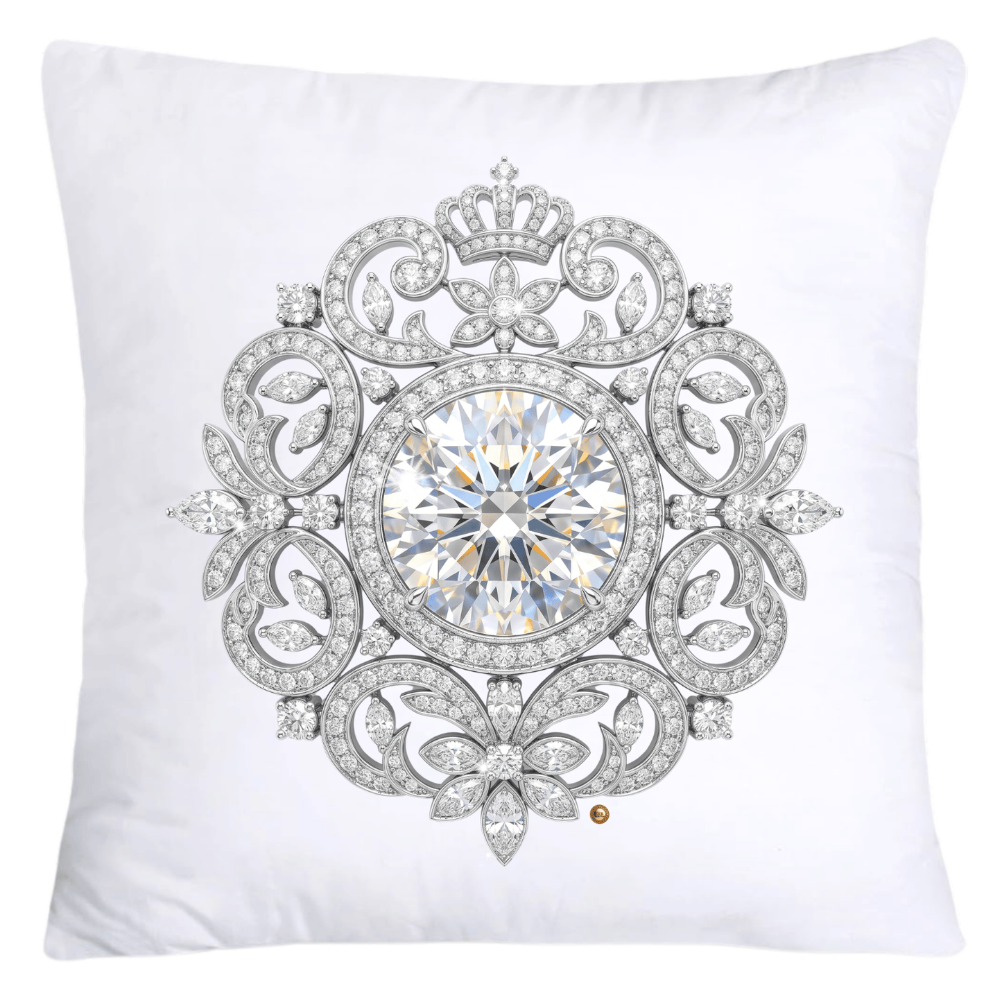 Dazzling Diamond Brooch/Pin Pillow Covers 18x18-5177