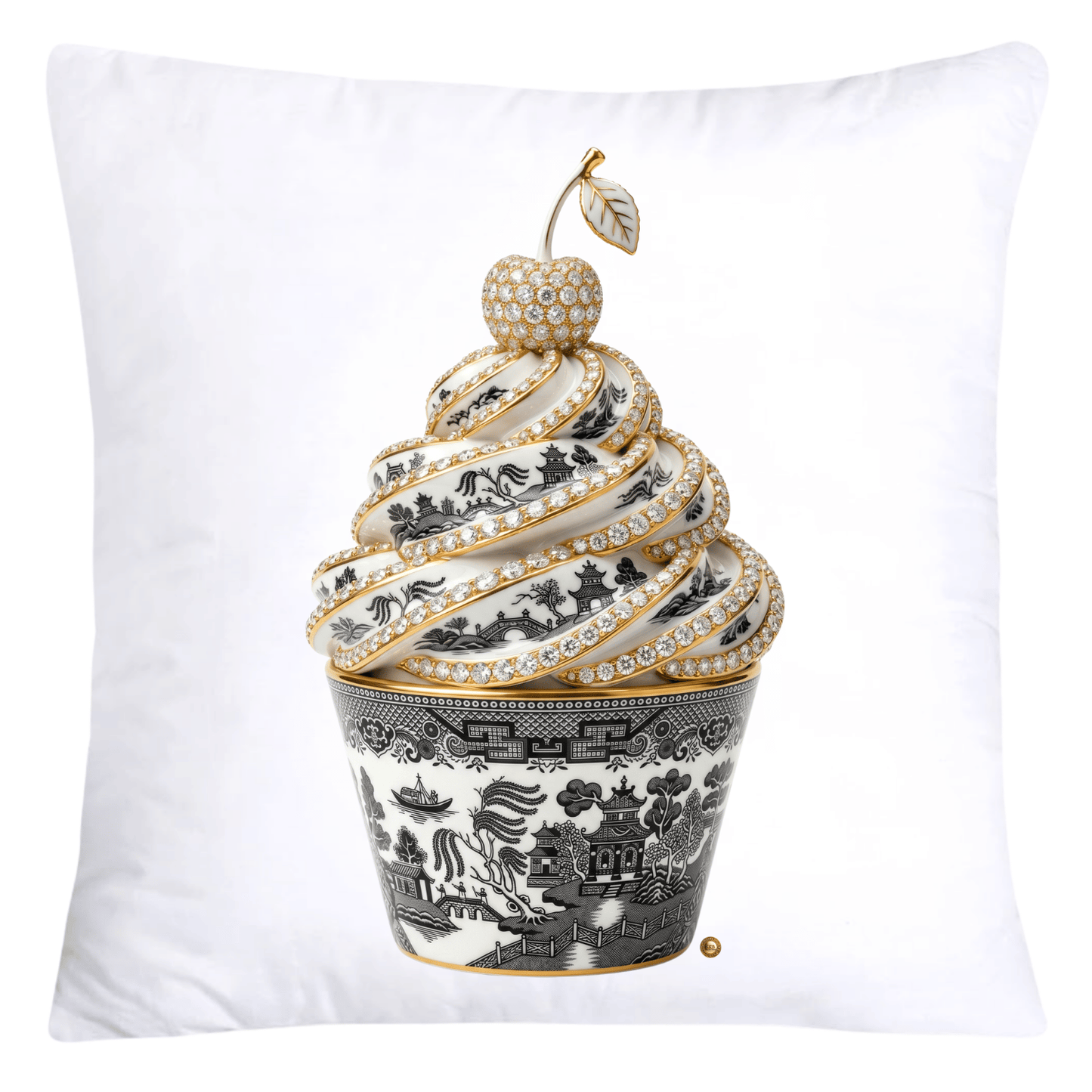 18x18 Black Willow Chinoiserie Cupcake Throw Pillow Covers-5715