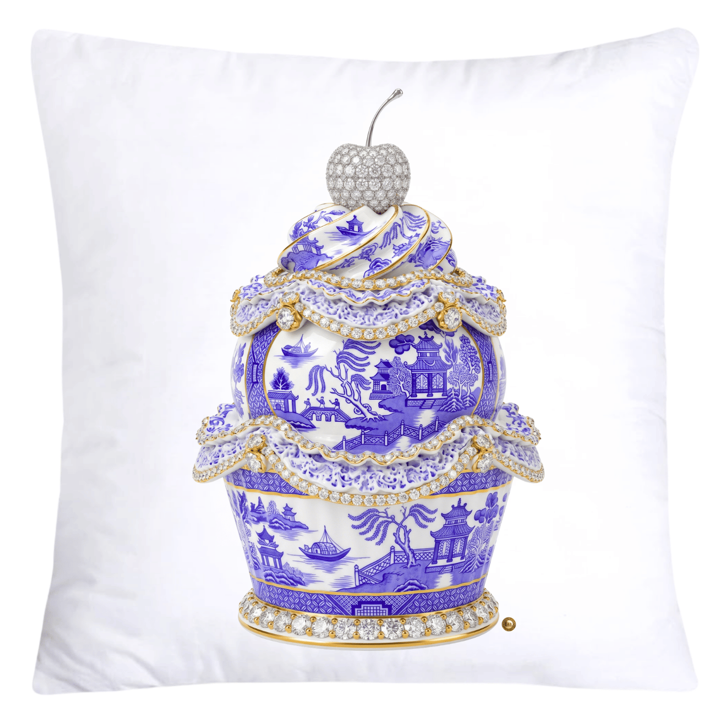 Purple Willow Chinoiserie Cupcake Throw Pillow Covers-5818