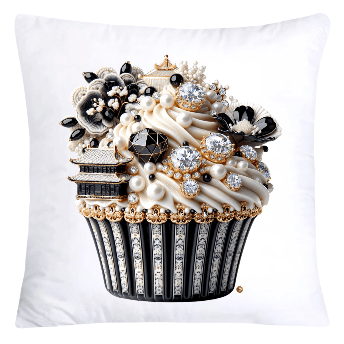 18x18 Black Willow Chinoiserie Cupcake Throw Pillow Covers-5713