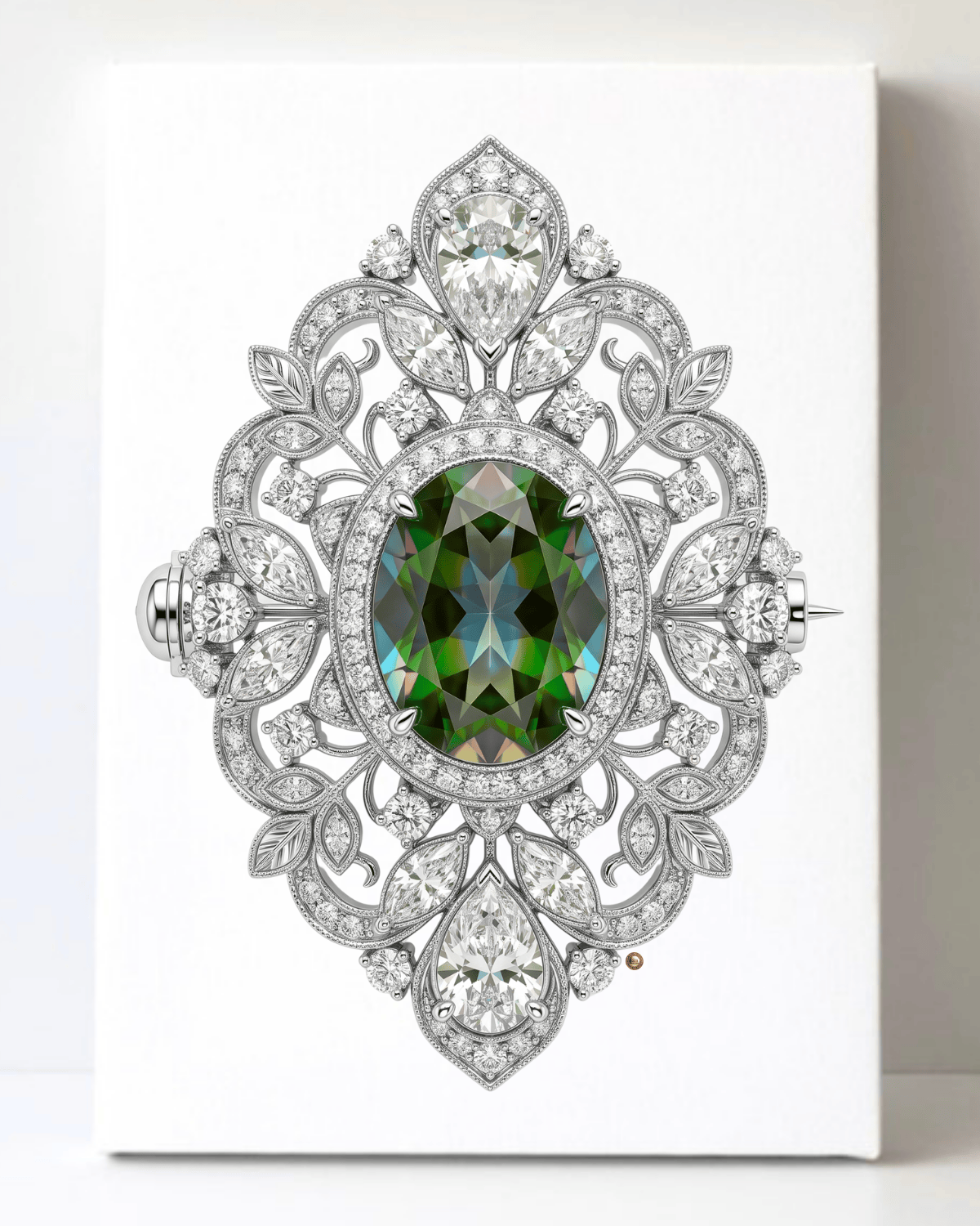 Dazzling Diamond Brooch/Pin Canvas Wall Art 8.5x11.5-5630