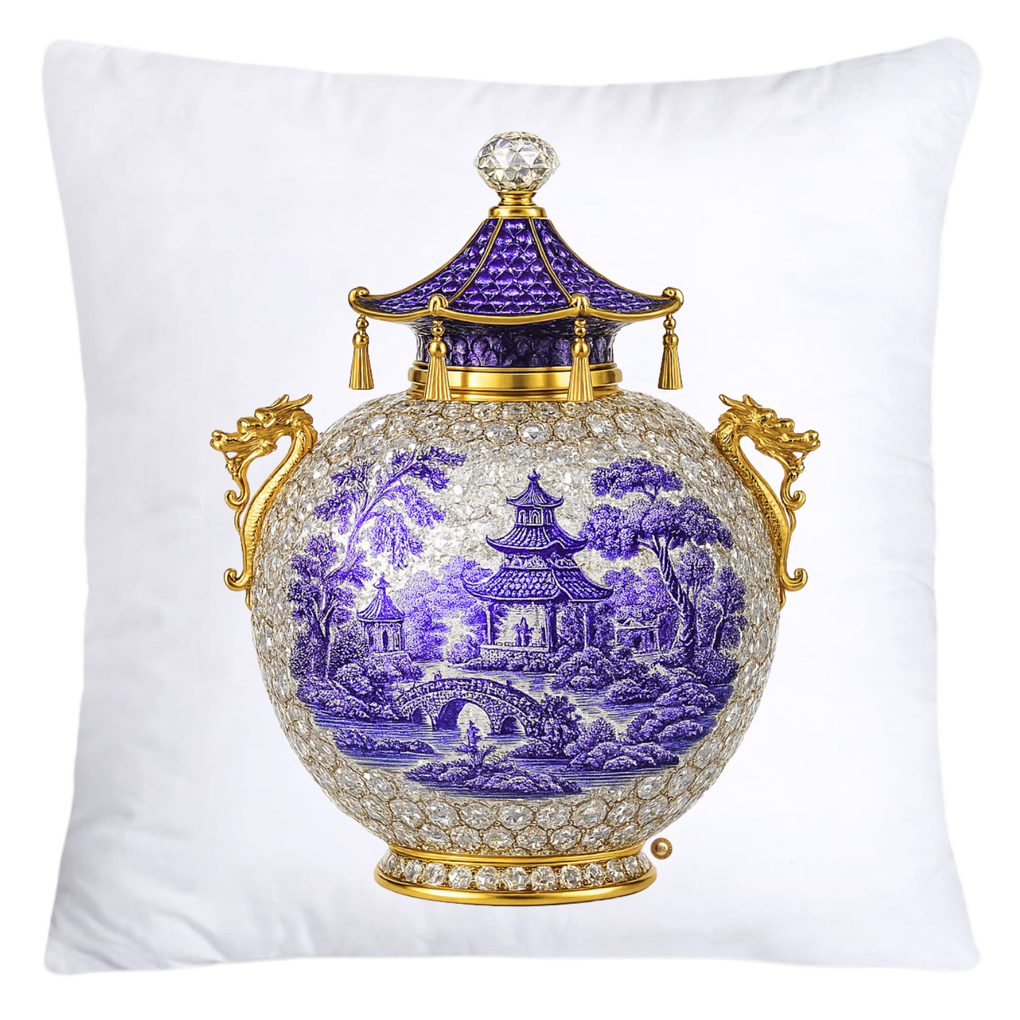 Purple Willow Ginger Jar 18x18 Pillow Covers-5279
