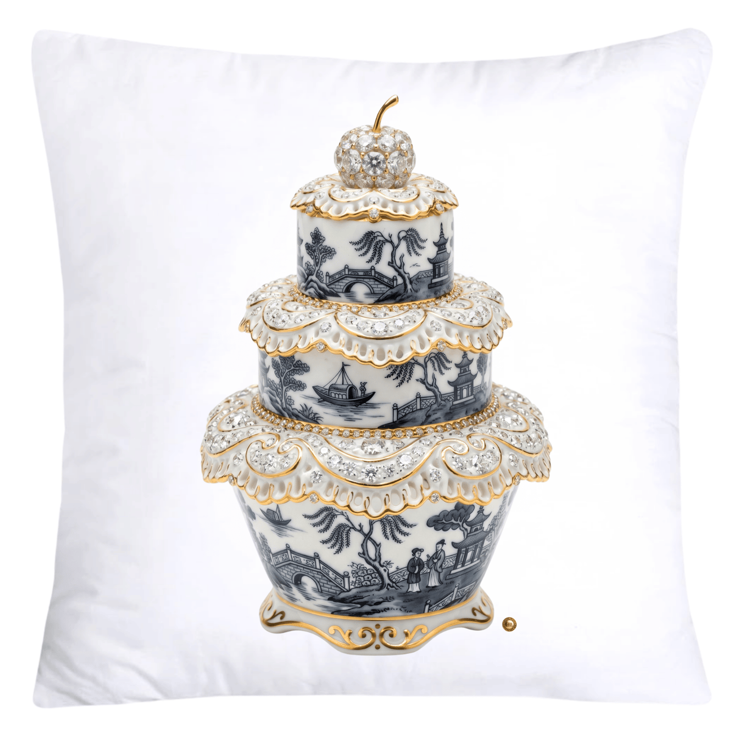 18x18 Black Willow Chinoiserie Cupcake Throw Pillow Covers-5709