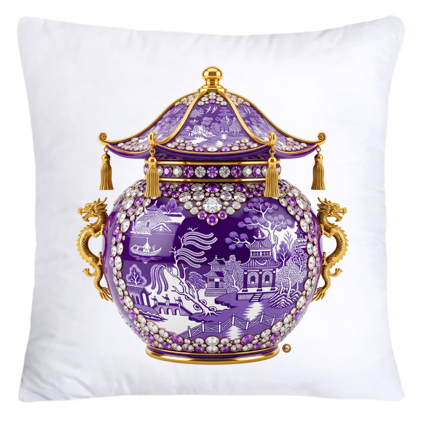 Purple Willow Ginger Jar 18x18 Pillow Covers-5281