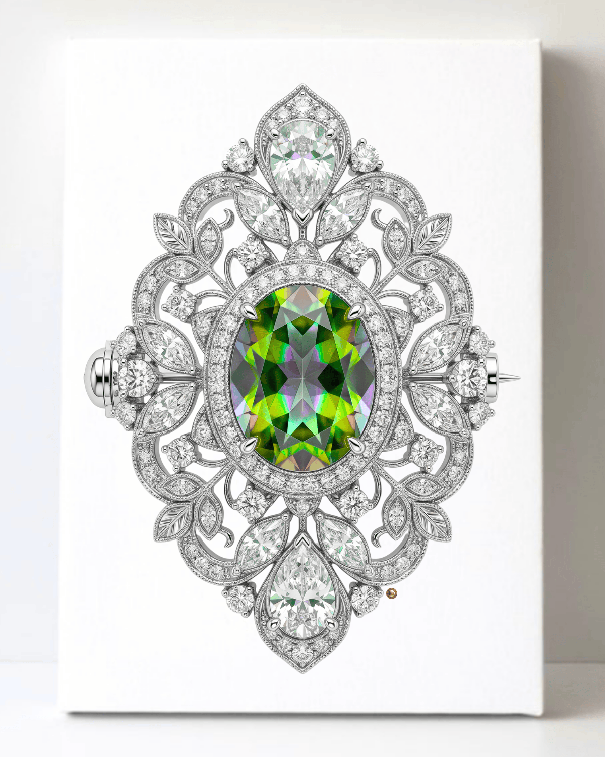 Dazzling Diamond Brooch/Pin Canvas Wall Art 8.5x11.5-5634