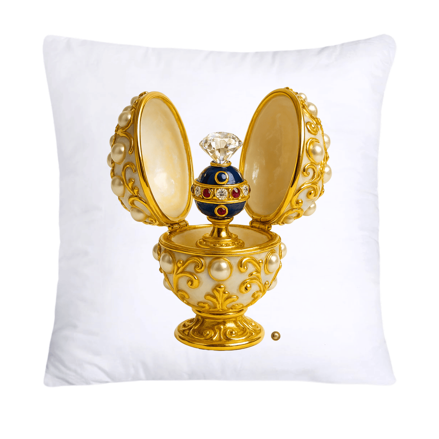 Yellow and Gold Inspired Faberge Egg Pillow Covers-4494