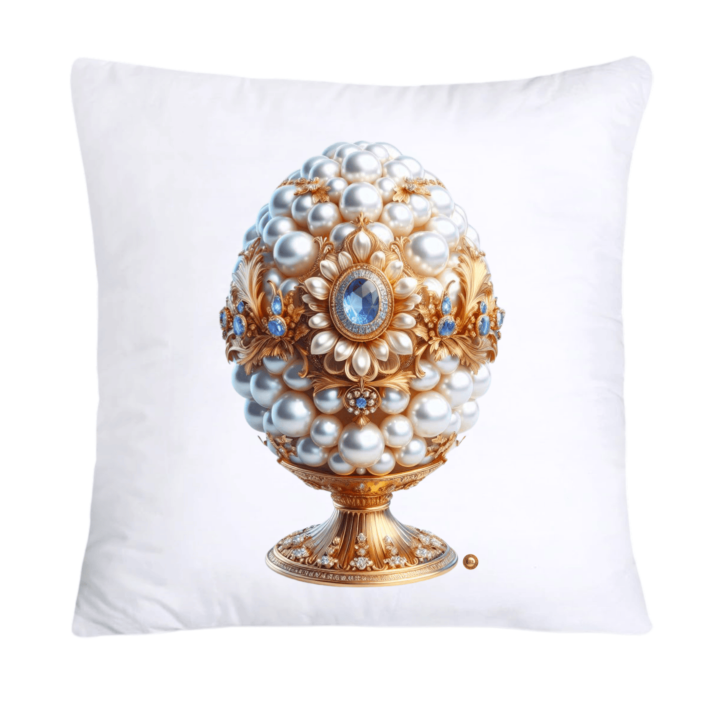 Stunning Gold and Pearls Inspired Faberge Egg Pillow Covers-4825