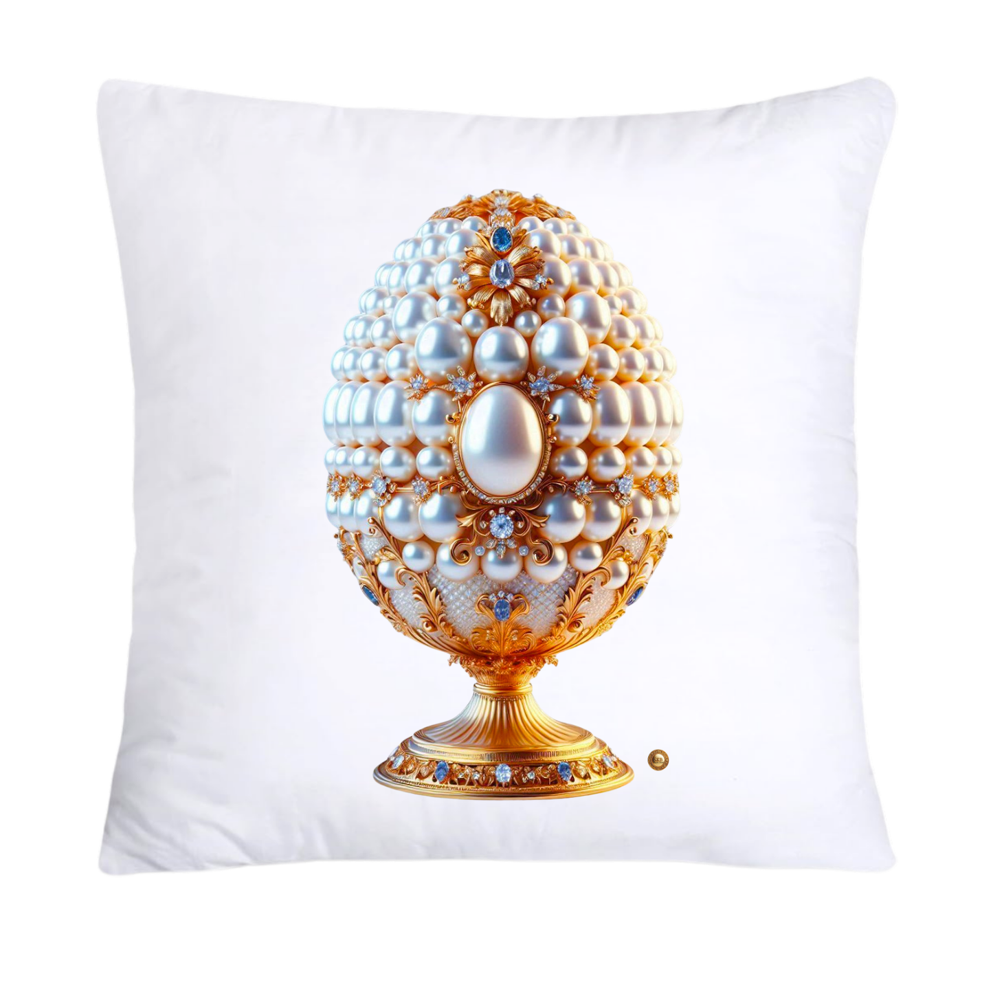 Stunning Gold and Pearls Inspired Faberge Egg Pillow Covers-4828