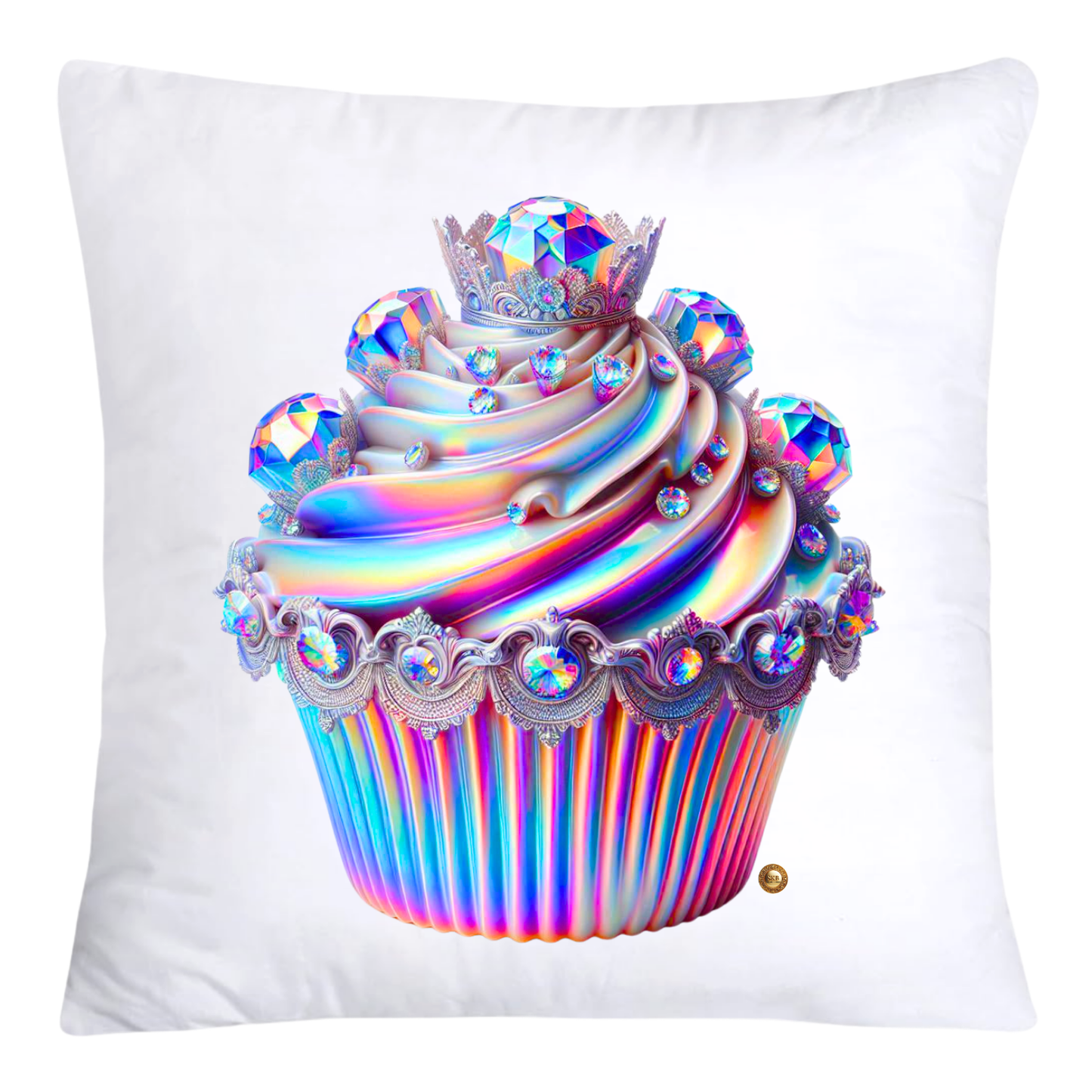 Iridescent Royal Cupcake Pillow Covers 18x18-4070