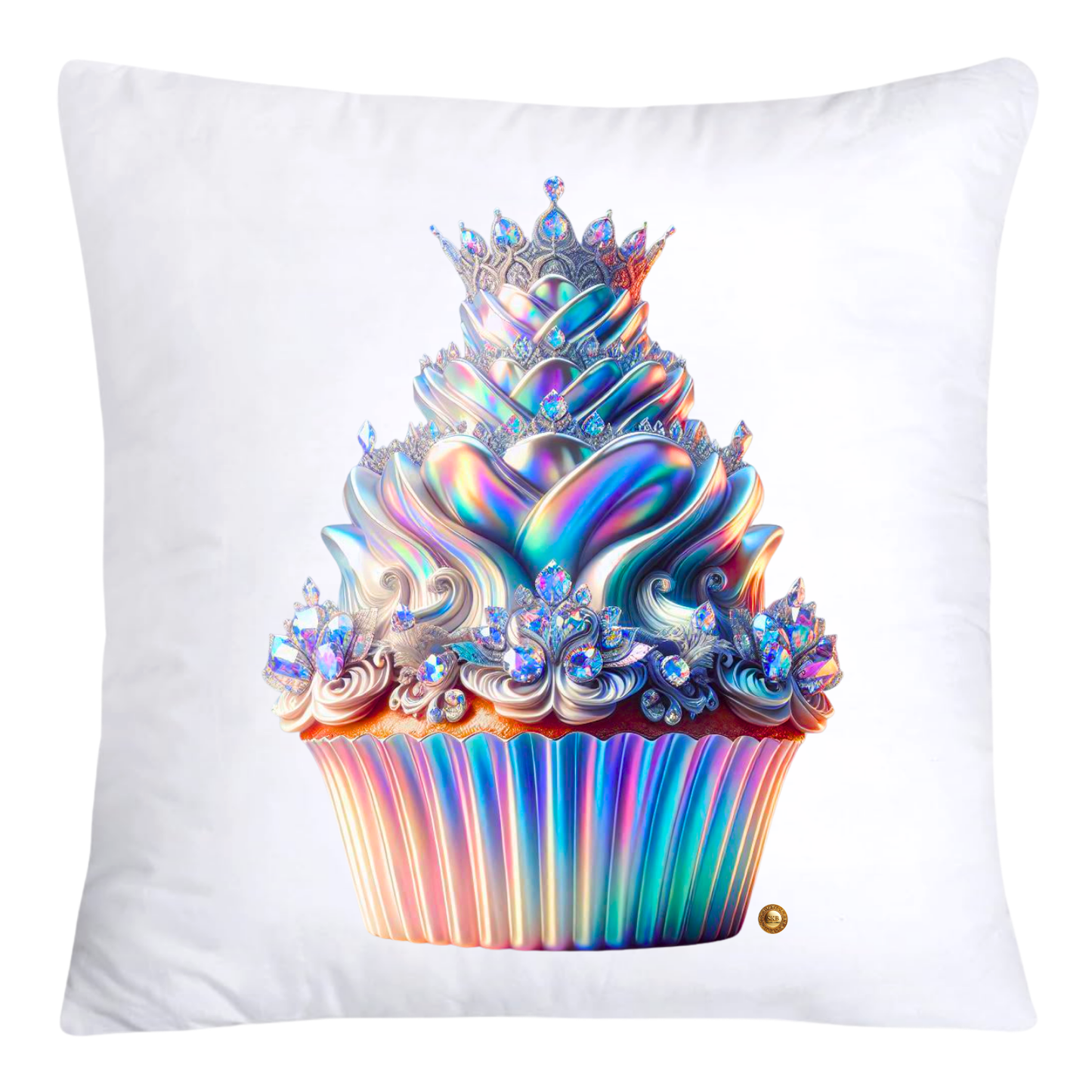 Silver Iridescent Royal Cupcake Pillow Covers 18x18-4650