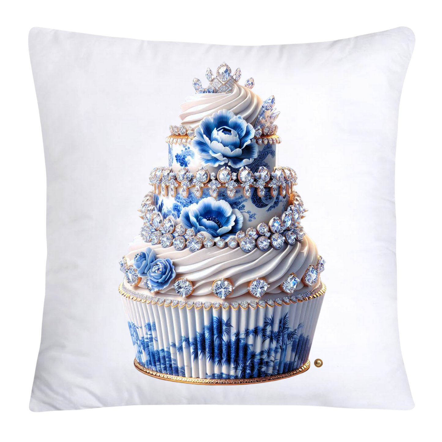 Blue Willow 18x18 Chinoiserie Cupcake Throw Pillow Covers-3796