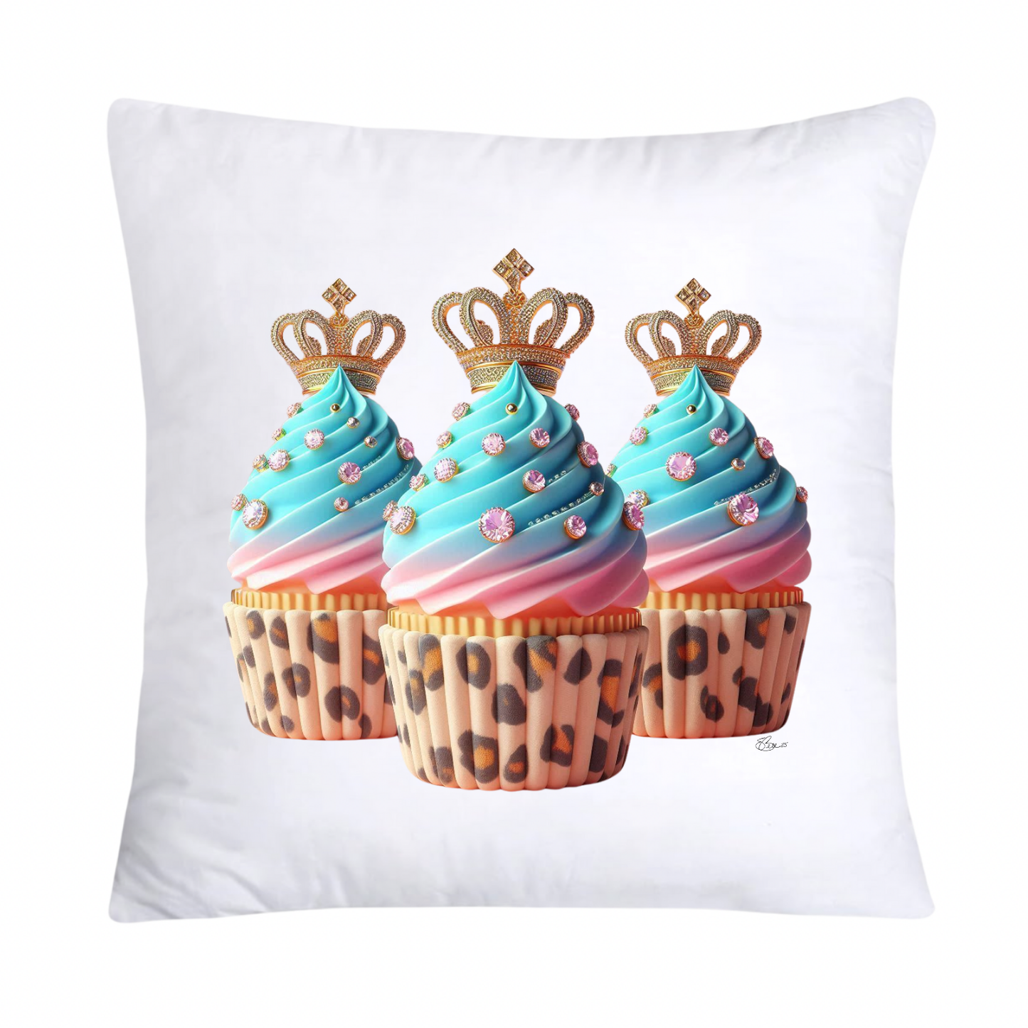 Royal and Wild Animal Print Cupcake Pillow Covers 18X18-3580