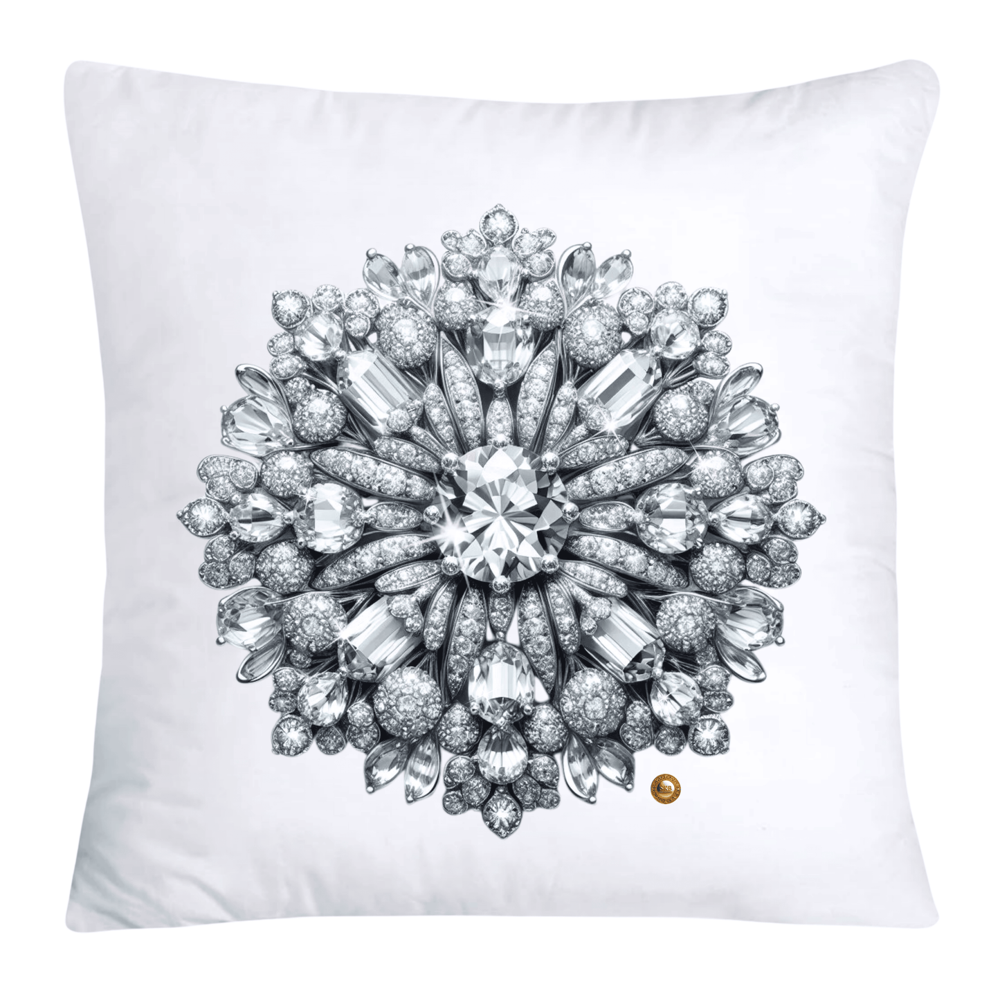Dazzling Diamond Broach/Pin Pillow Covers 18x18-4244
