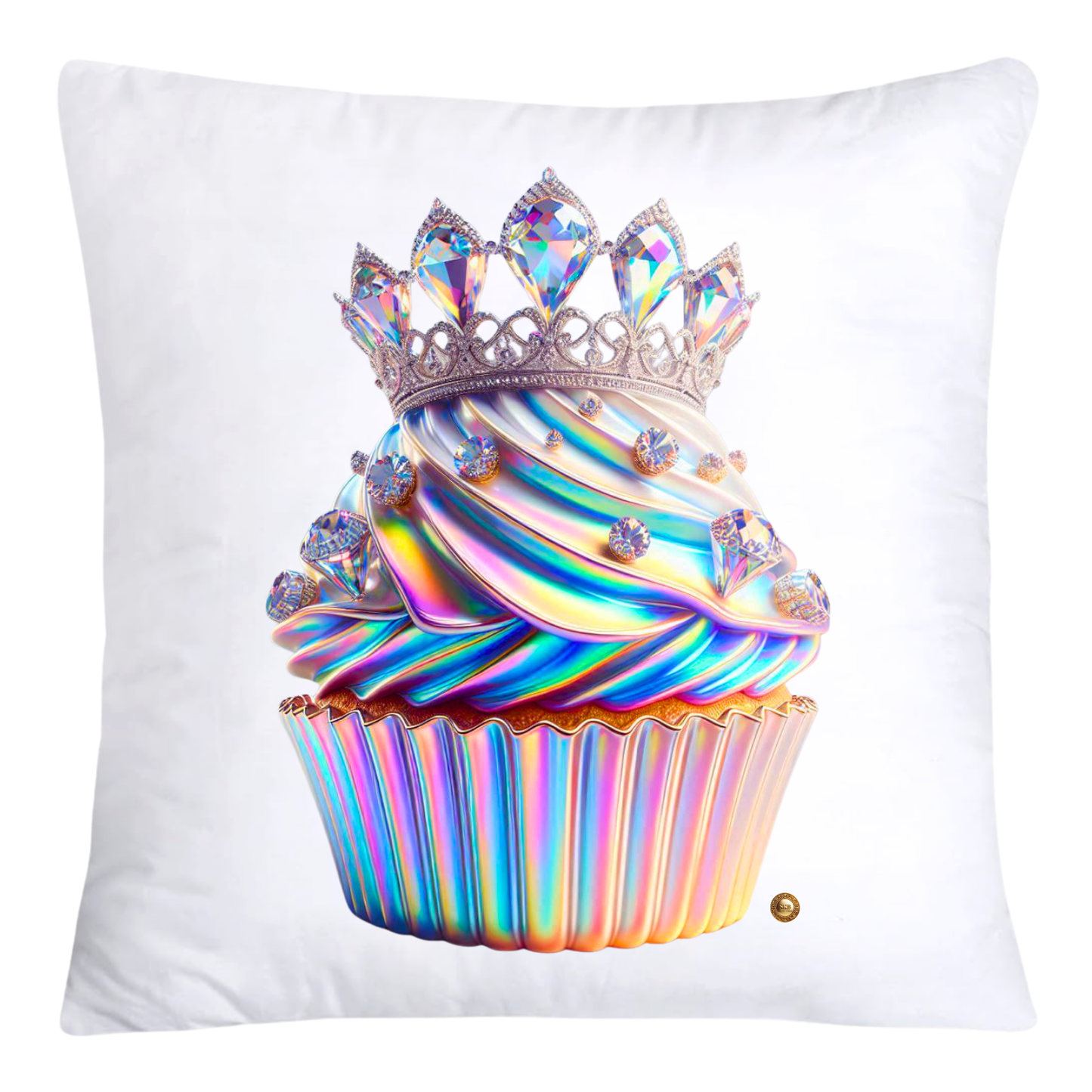 Silver Iridescent Royal Cupcake Pillow Covers 18x18-4625