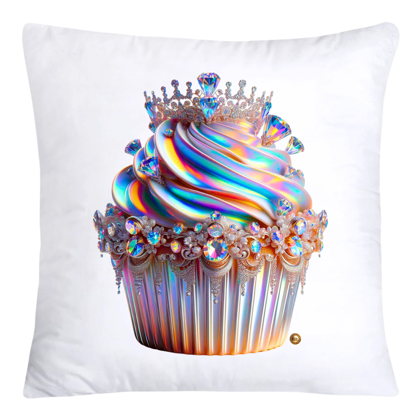 Iridescent Royal Cupcake Pillow Covers 18x18-4012
