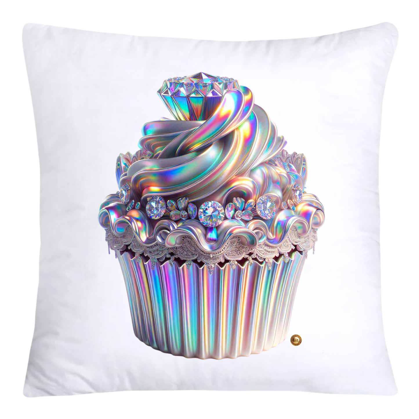 Iridescent Royal Cupcake Pillow Covers 18x18-4035