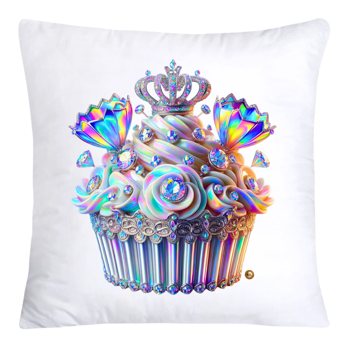Iridescent Royal Cupcake Pillow Covers 18x18-4034