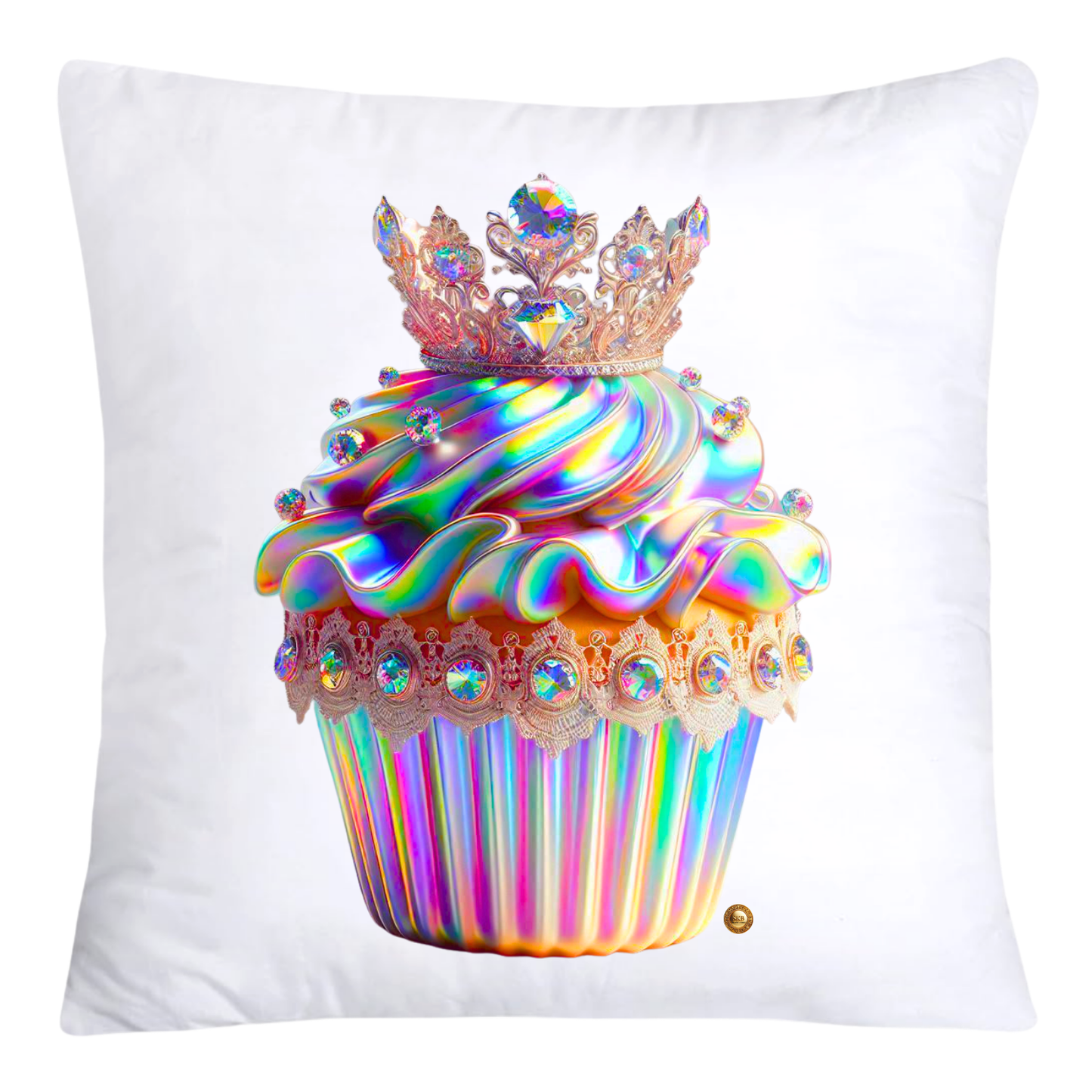 Gold Iridescent Royal Cupcake Pillow Covers 18x18-4654