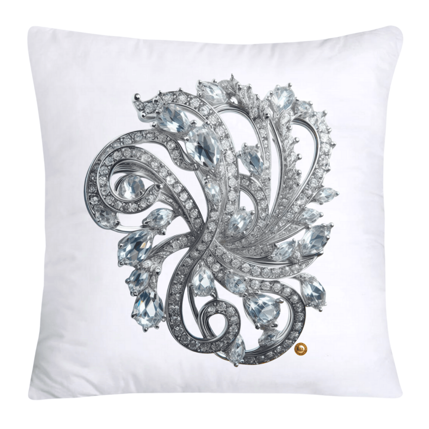 Dazzling Diamond Broach/Pin Pillow Covers 18x18-4245