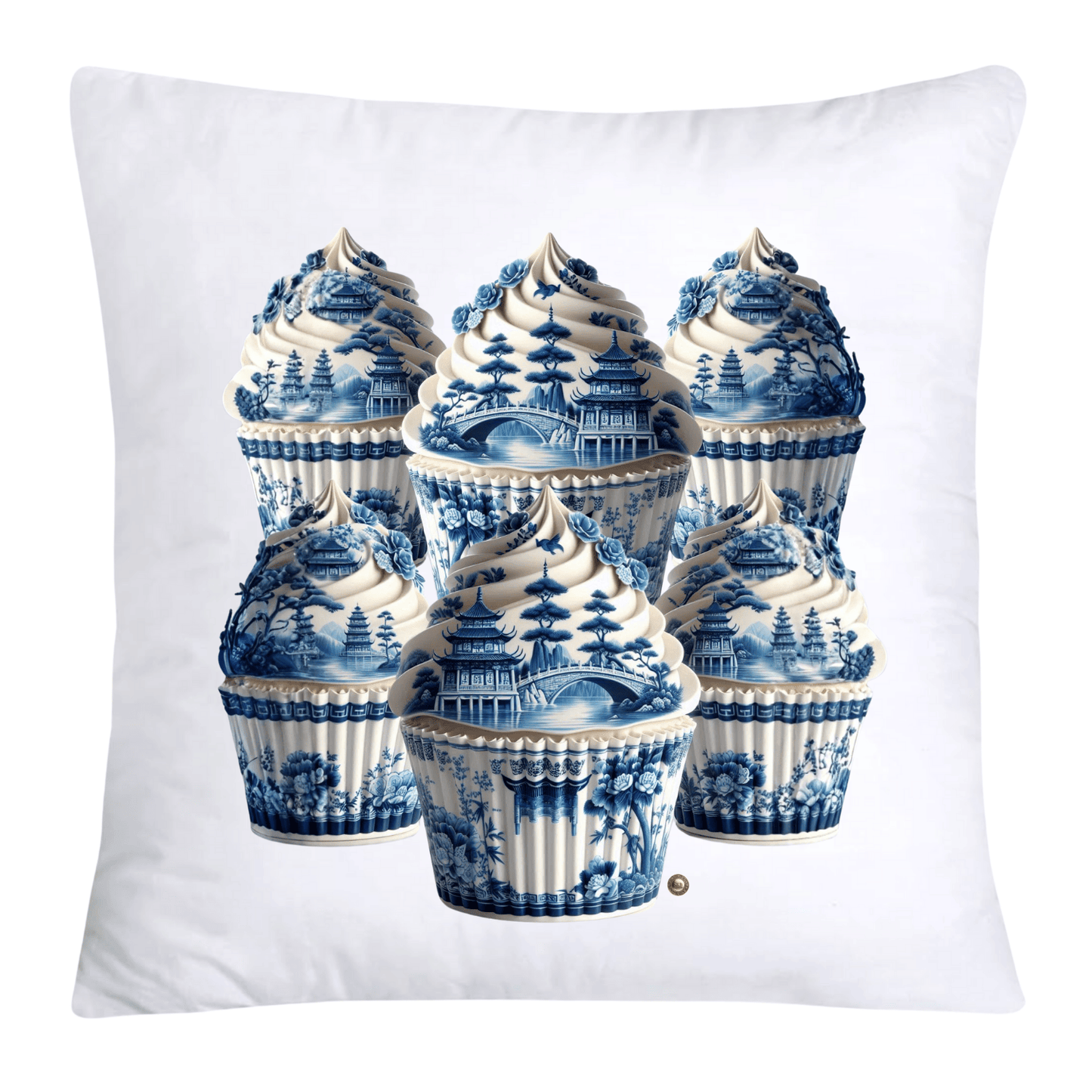 Blue Willow 18x18 Chinoiserie Cupcake Throw Pillow Covers-3778