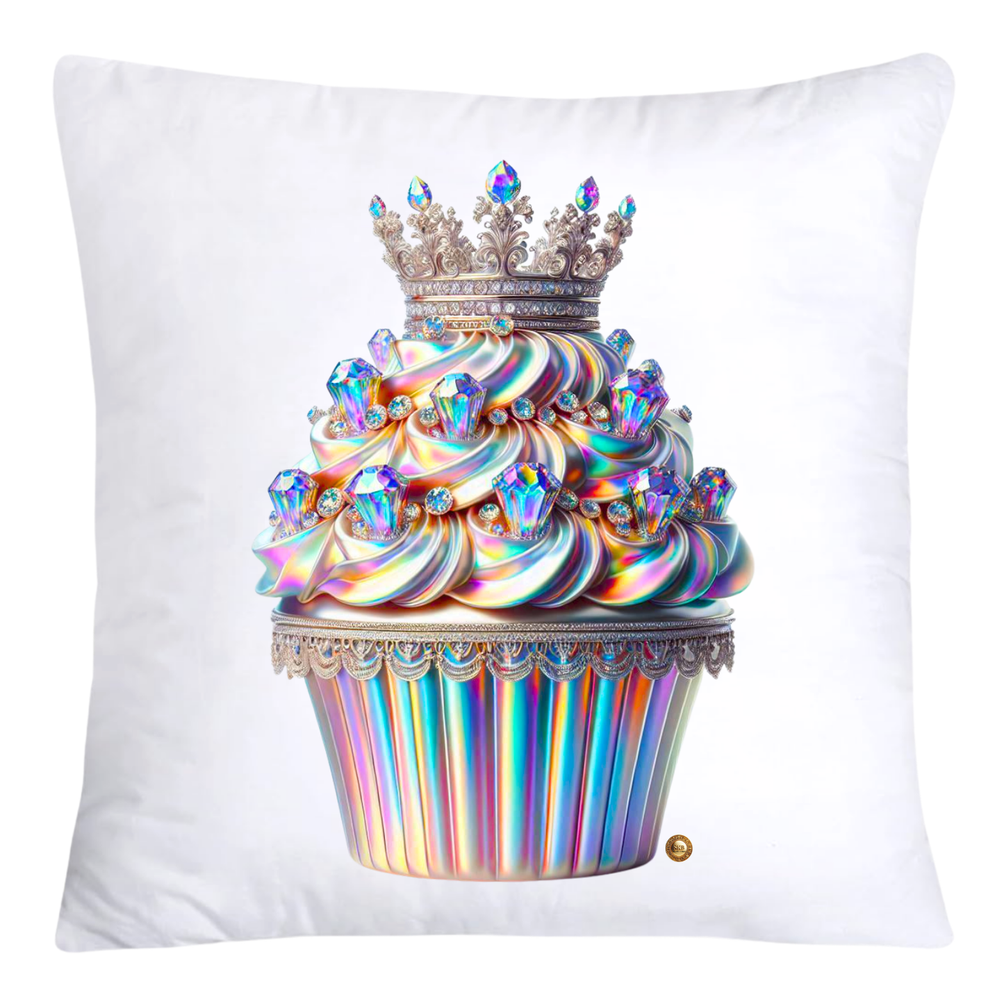 Silver Iridescent Royal Cupcake Pillow Covers 18x18-4630