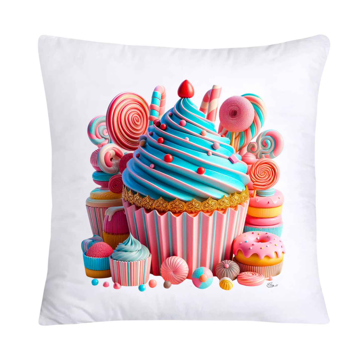 18x18 Cupcakes Donuts and Candy Speciality Pillow Covers-1462