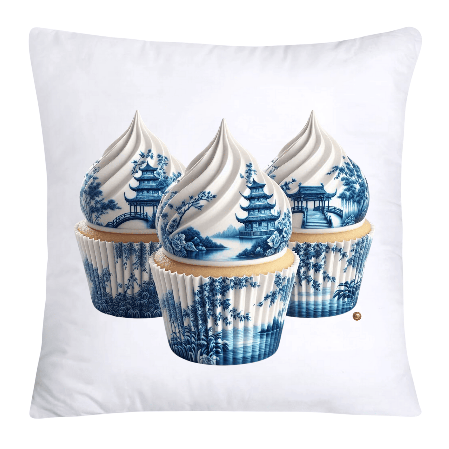 Blue Willow 18x18 Chinoiserie Cupcake Throw Pillow Covers-3776