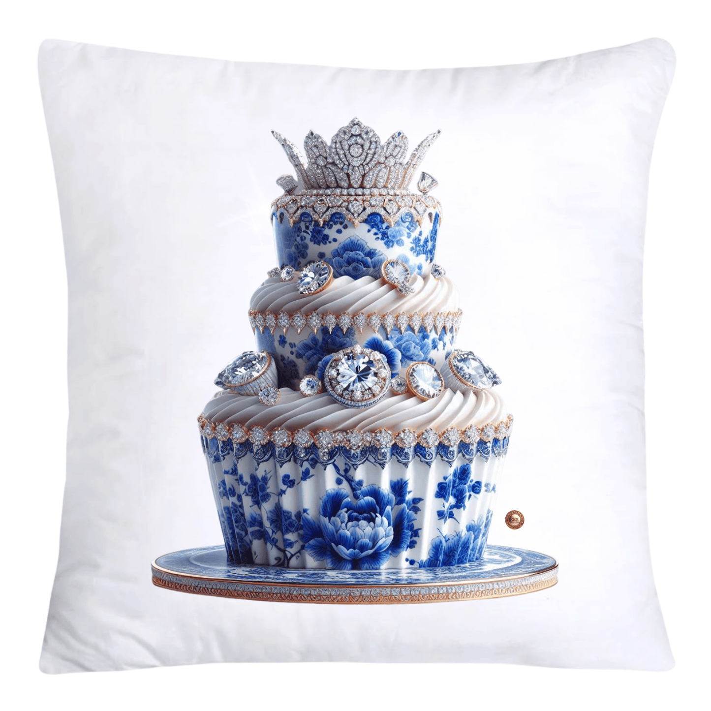 Blue Willow Chinoiserie 18x18 Cupcake Throw Pillow Covers-4132