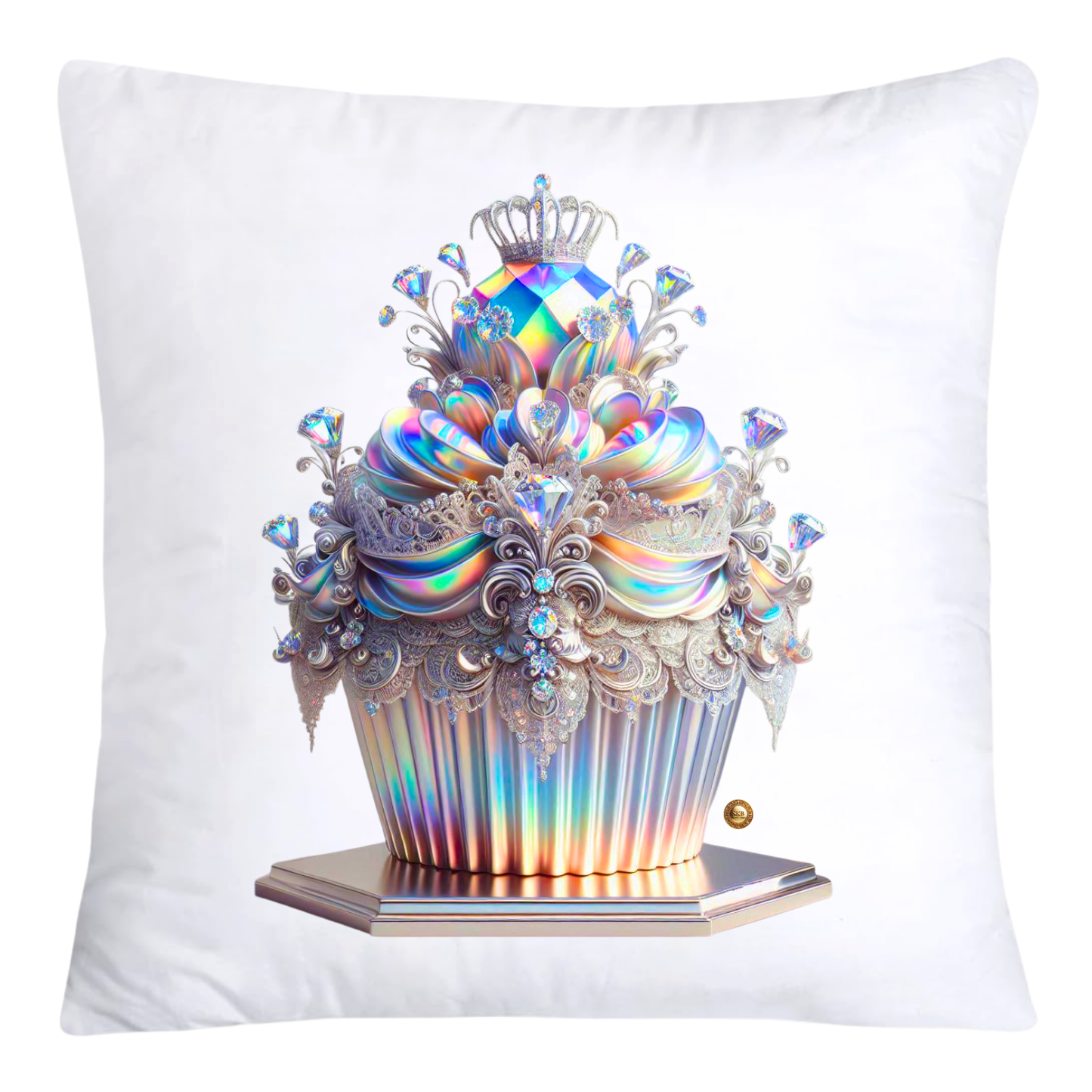 Iridescent Royal Cupcake Pillow Covers 18x18-4015