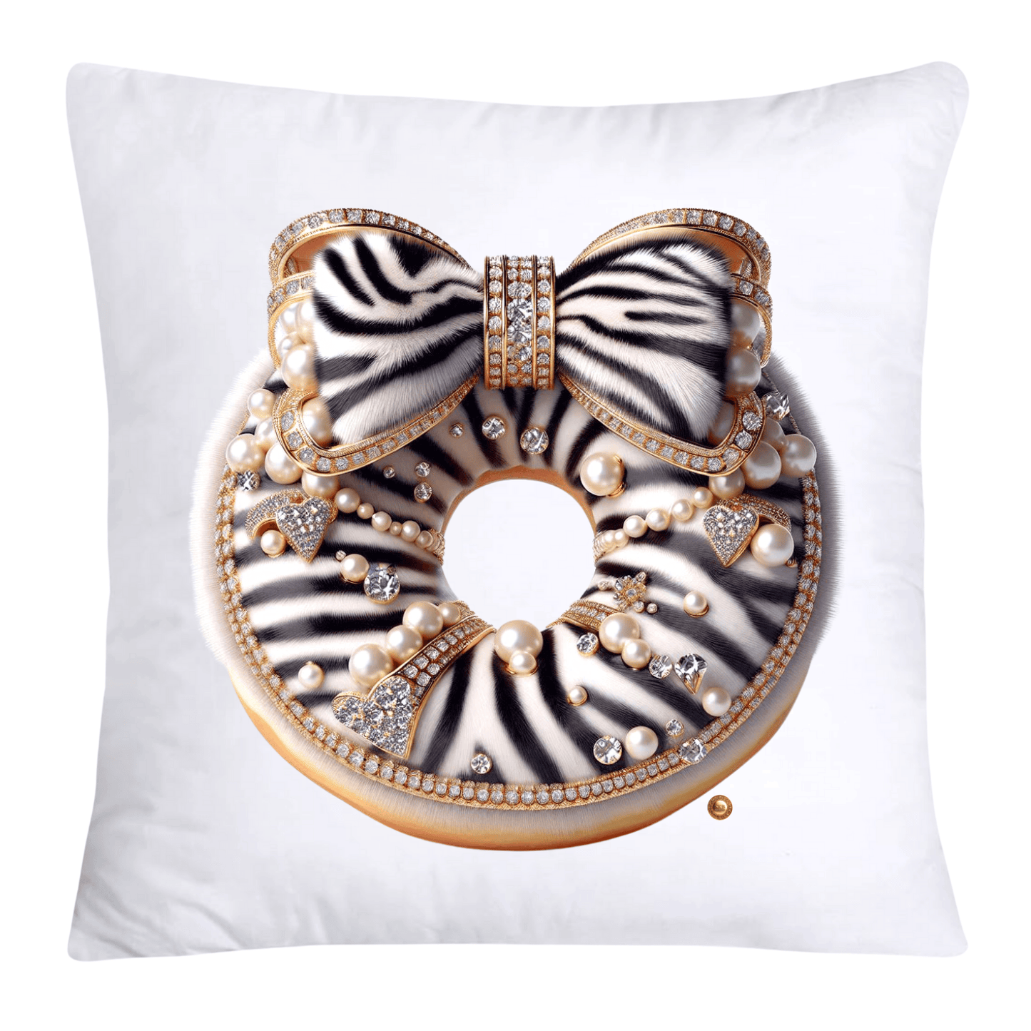 Wild Animal Print Donut Throw Pillow Covers 18x18-2172