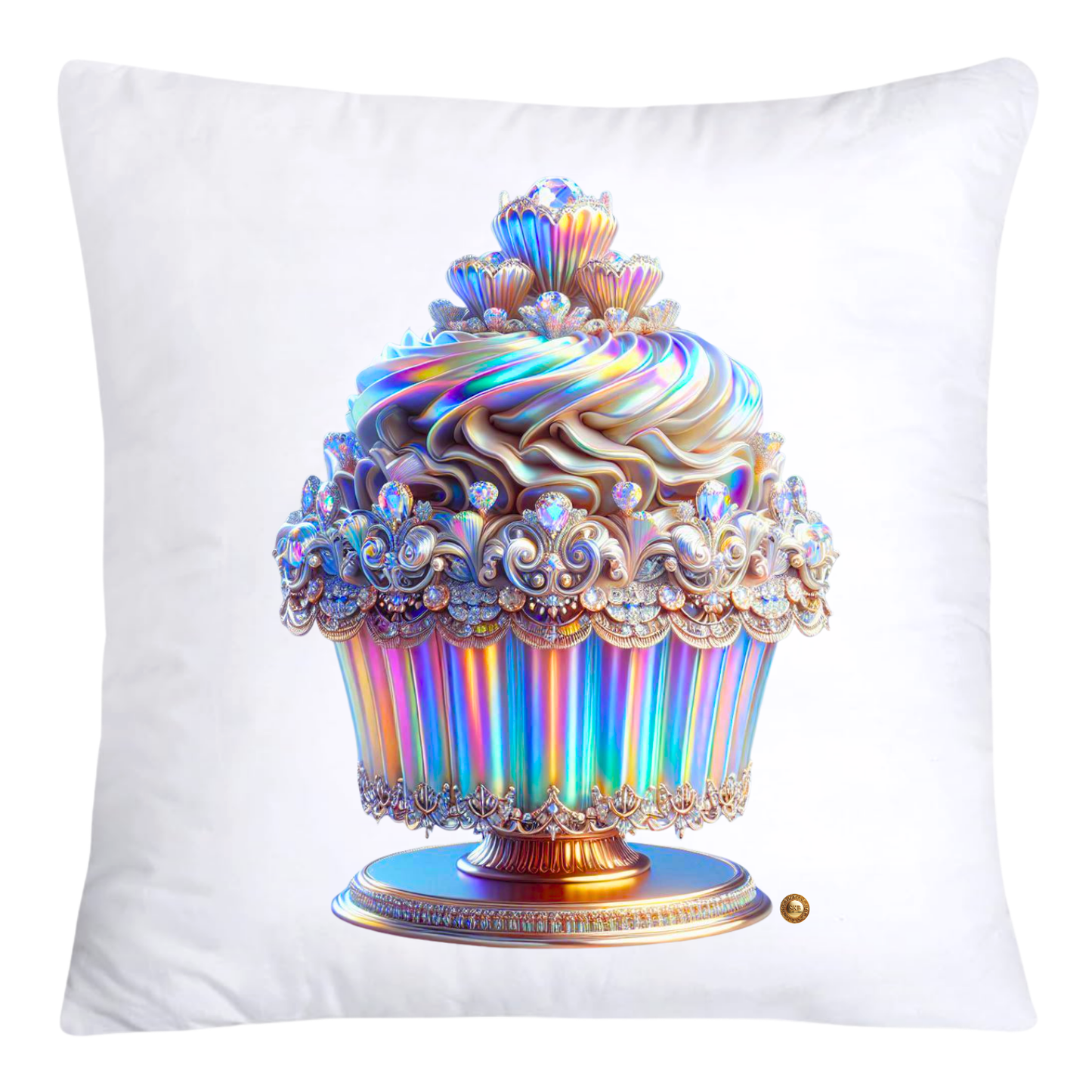 Iridescent Royal Cupcake Pillow Covers 18x18-4051