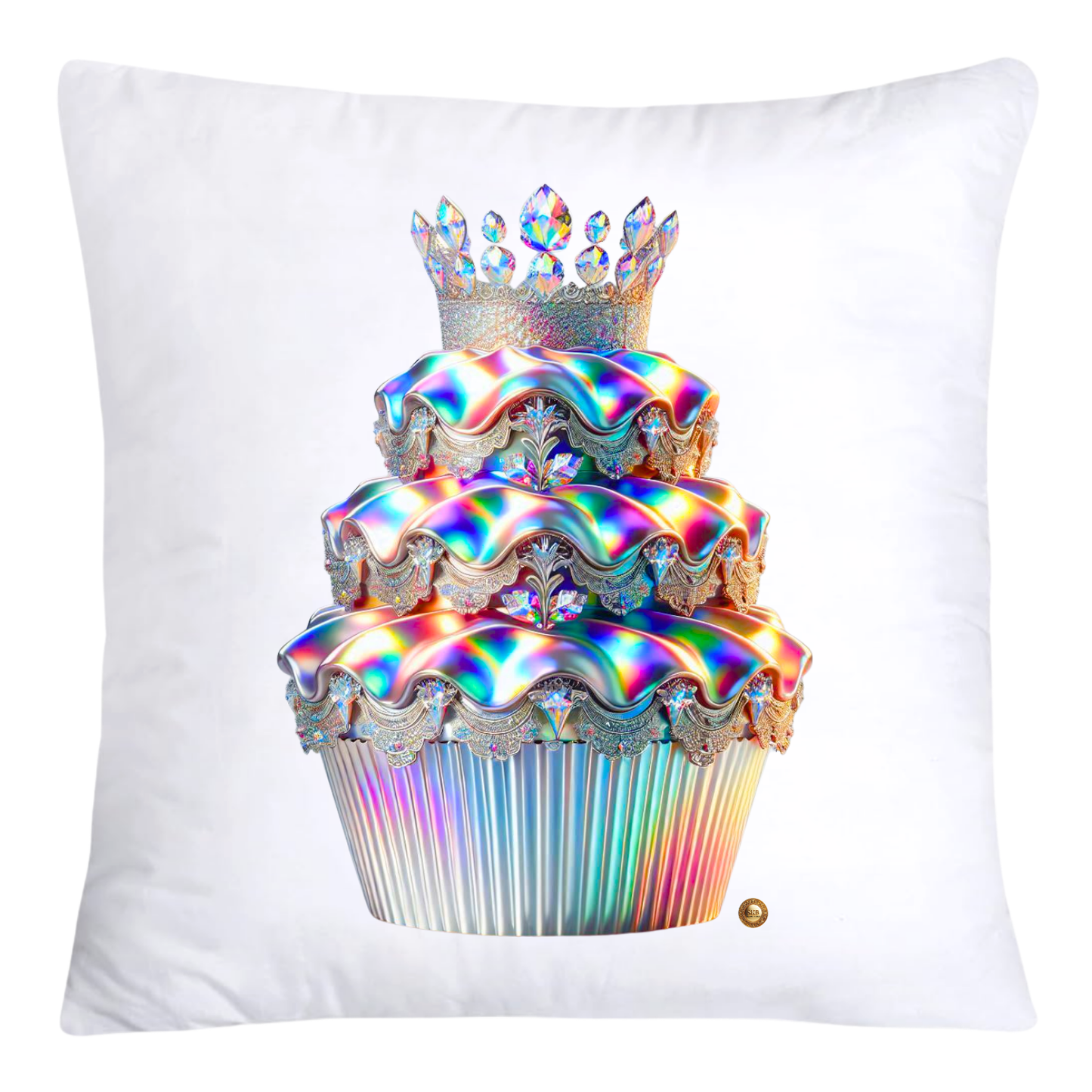Iridescent Royal Cupcake Pillow Covers 18x18-4036